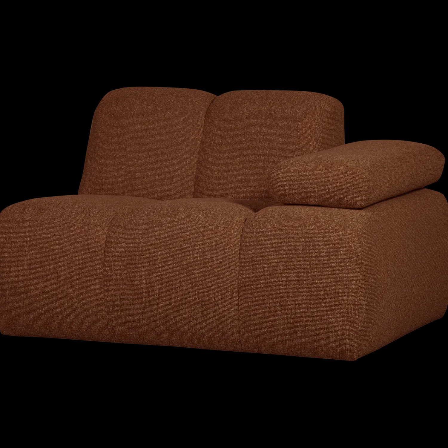 Elementenbanken-WOOOD Mojo Bouclé Elementenbank Rust Brown Melange