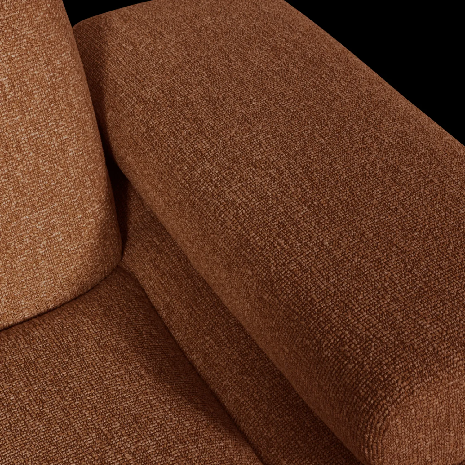 Elementenbanken-WOOOD Mojo Bouclé Elementenbank Rust Brown Melange