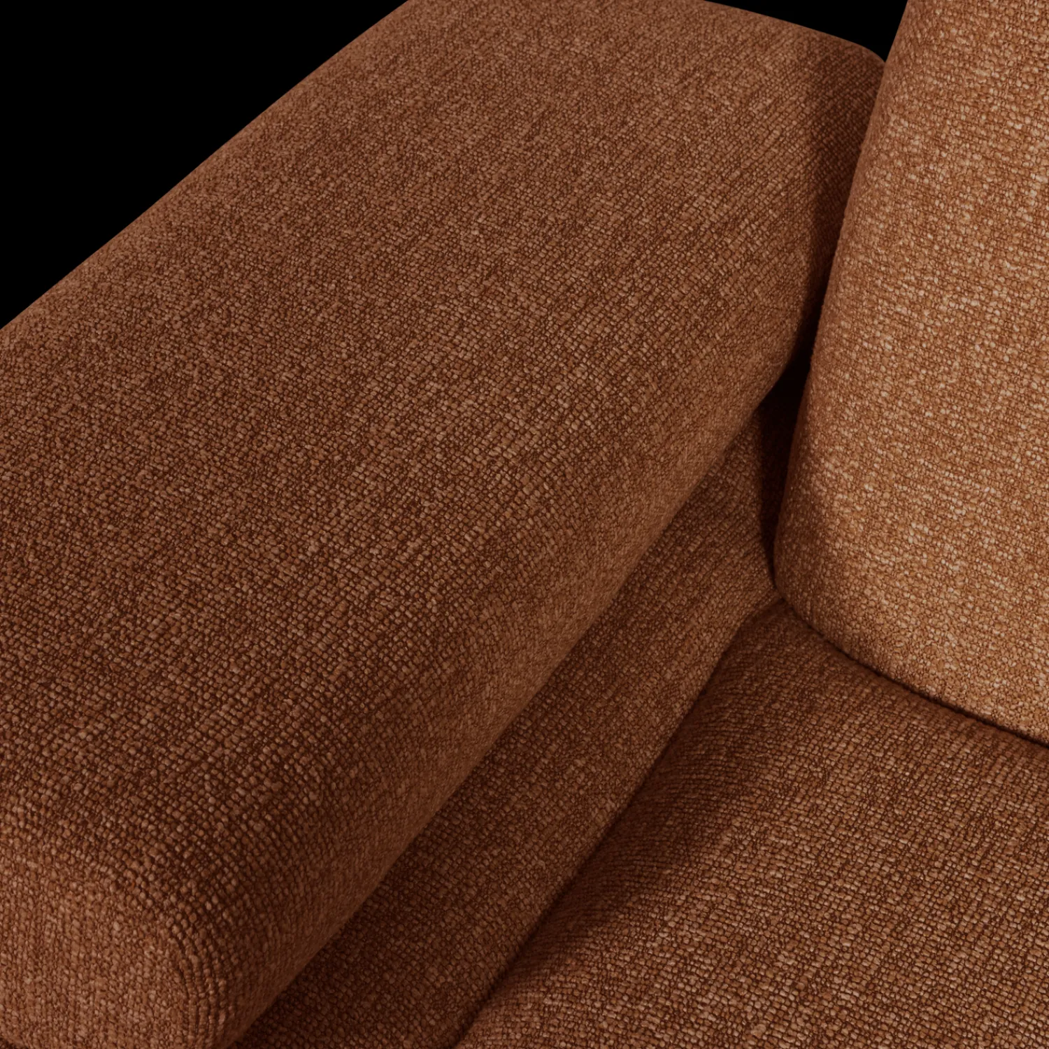 Elementenbanken-WOOOD Mojo Bouclé Elementenbank Rust Brown Melange
