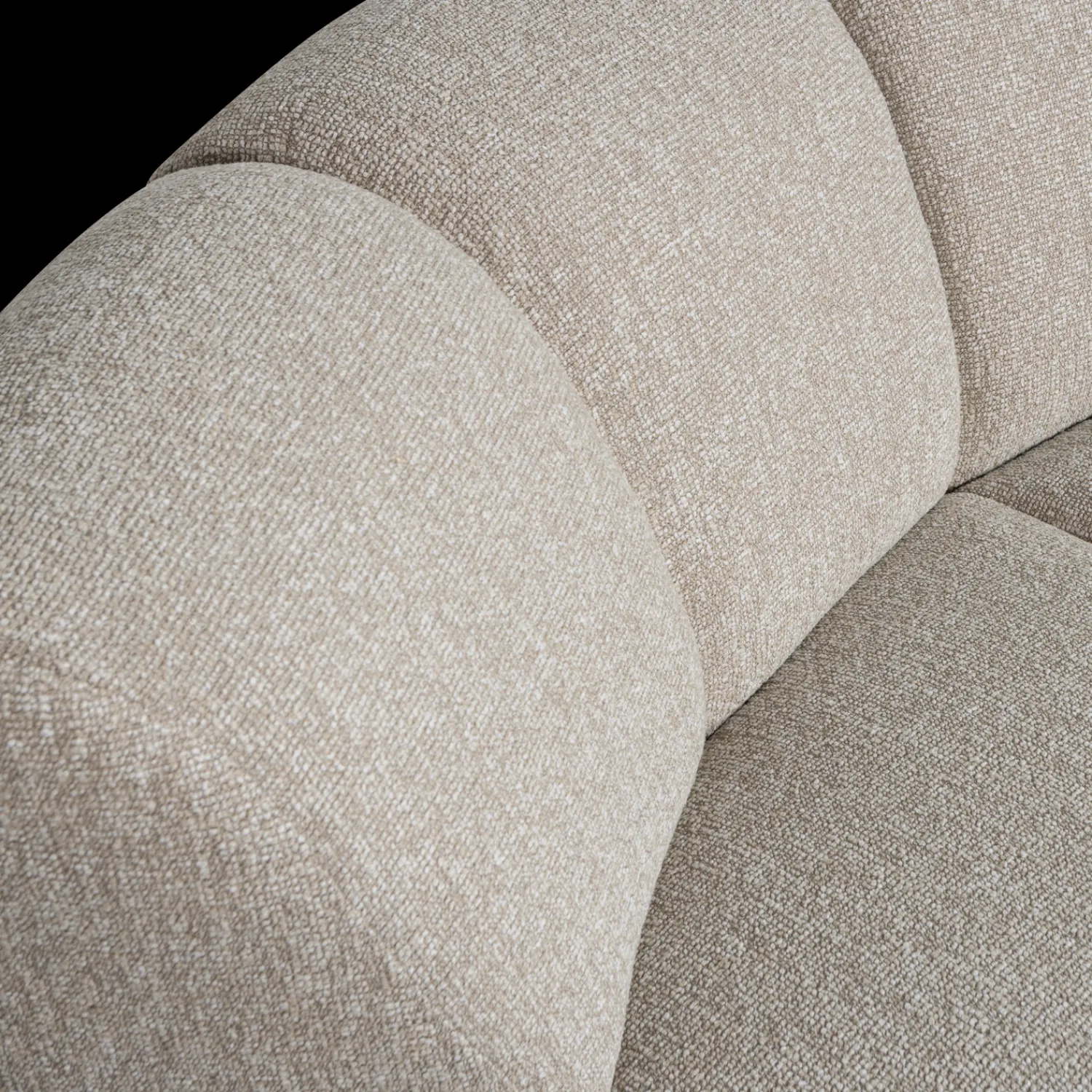 Elementenbanken-WOOOD Mojo Bouclé Hoek Elementenbank Beige Melange