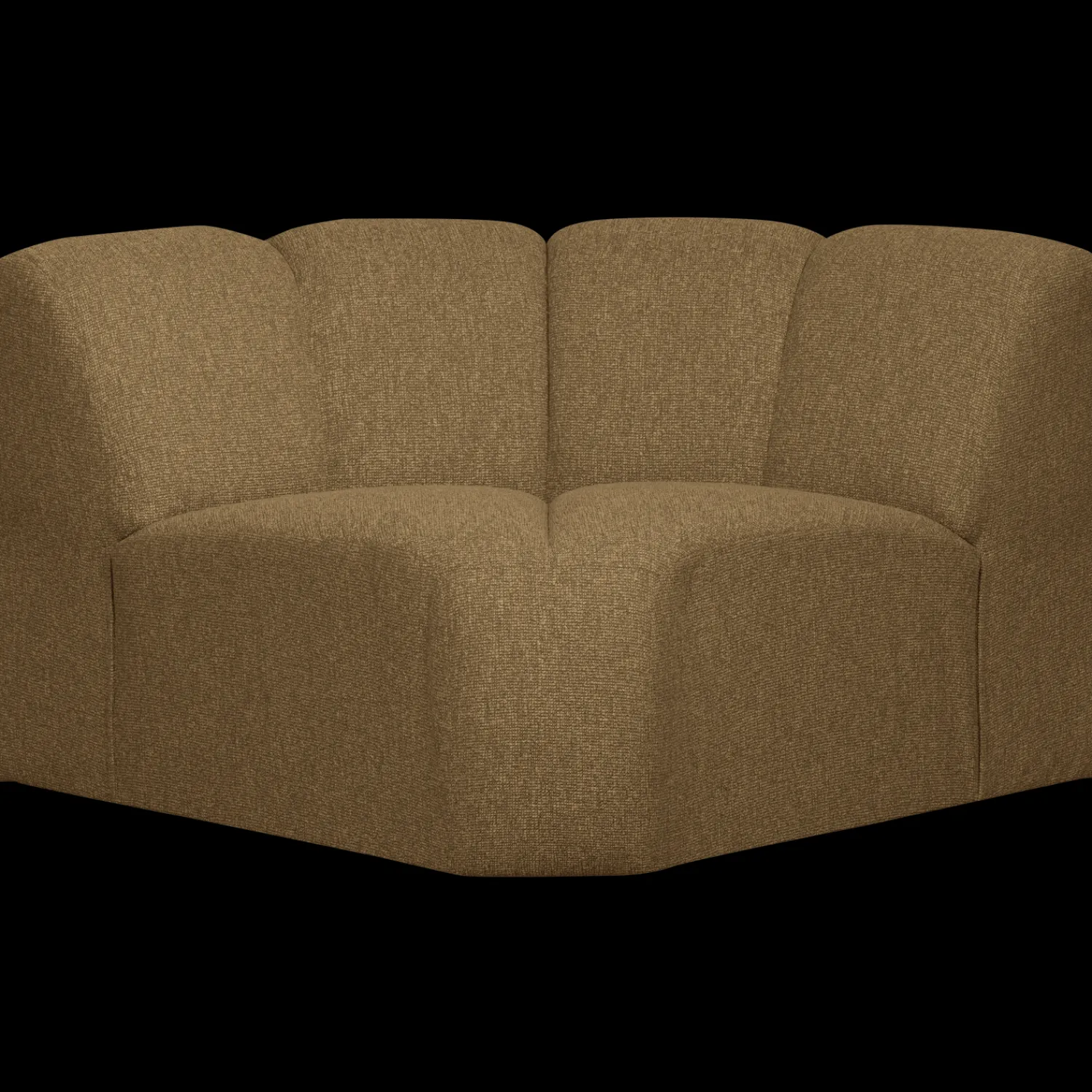 Elementenbanken-WOOOD Mojo Bouclé Hoek Elementenbank Yellow, Brown Melange
