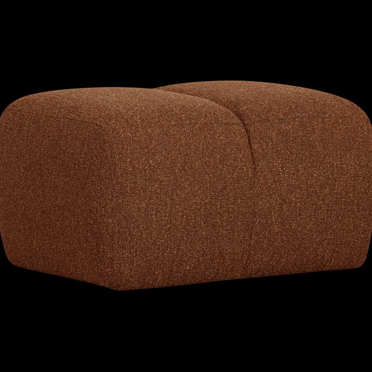 Hockers|Poefs-WOOOD Mojo Bouclé Poef Rust Brown Melange