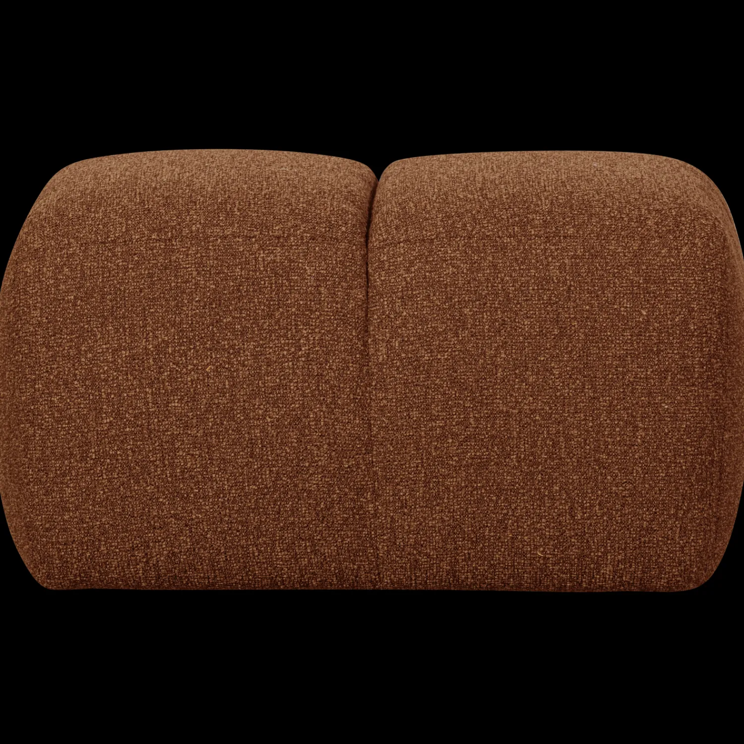 Hockers|Poefs-WOOOD Mojo Bouclé Poef Rust Brown Melange