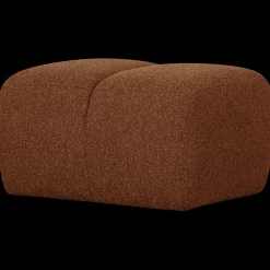 Hockers|Poefs-WOOOD Mojo Bouclé Poef Rust Brown Melange