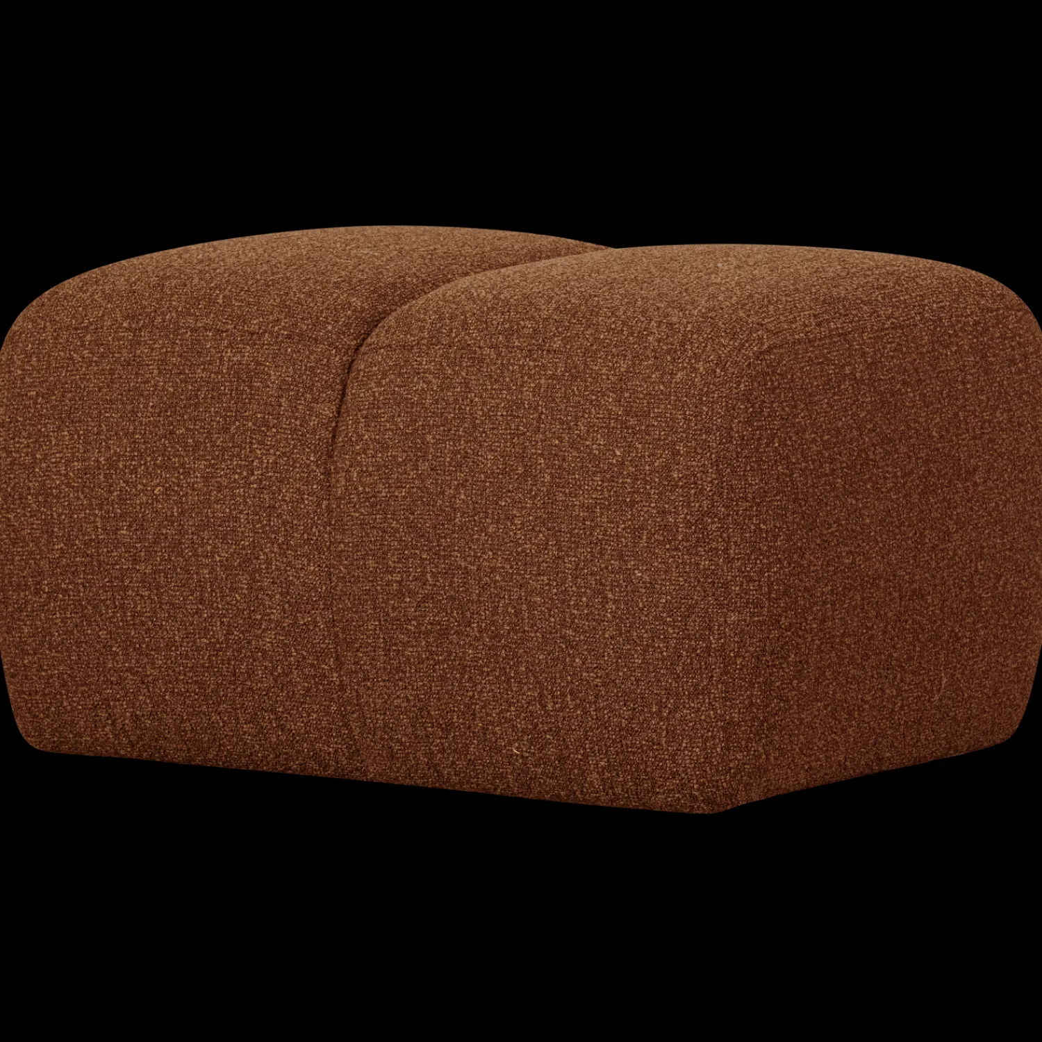 Hockers|Poefs-WOOOD Mojo Bouclé Poef Rust Brown Melange