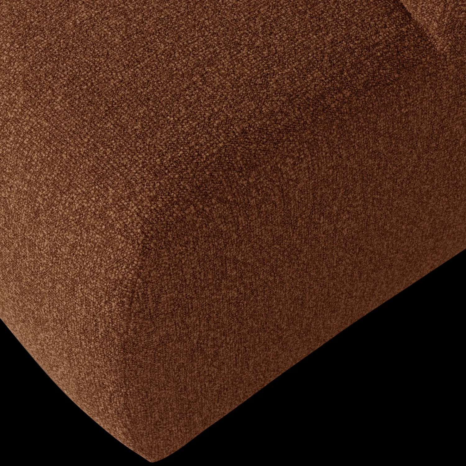 Hockers|Poefs-WOOOD Mojo Bouclé Poef Rust Brown Melange