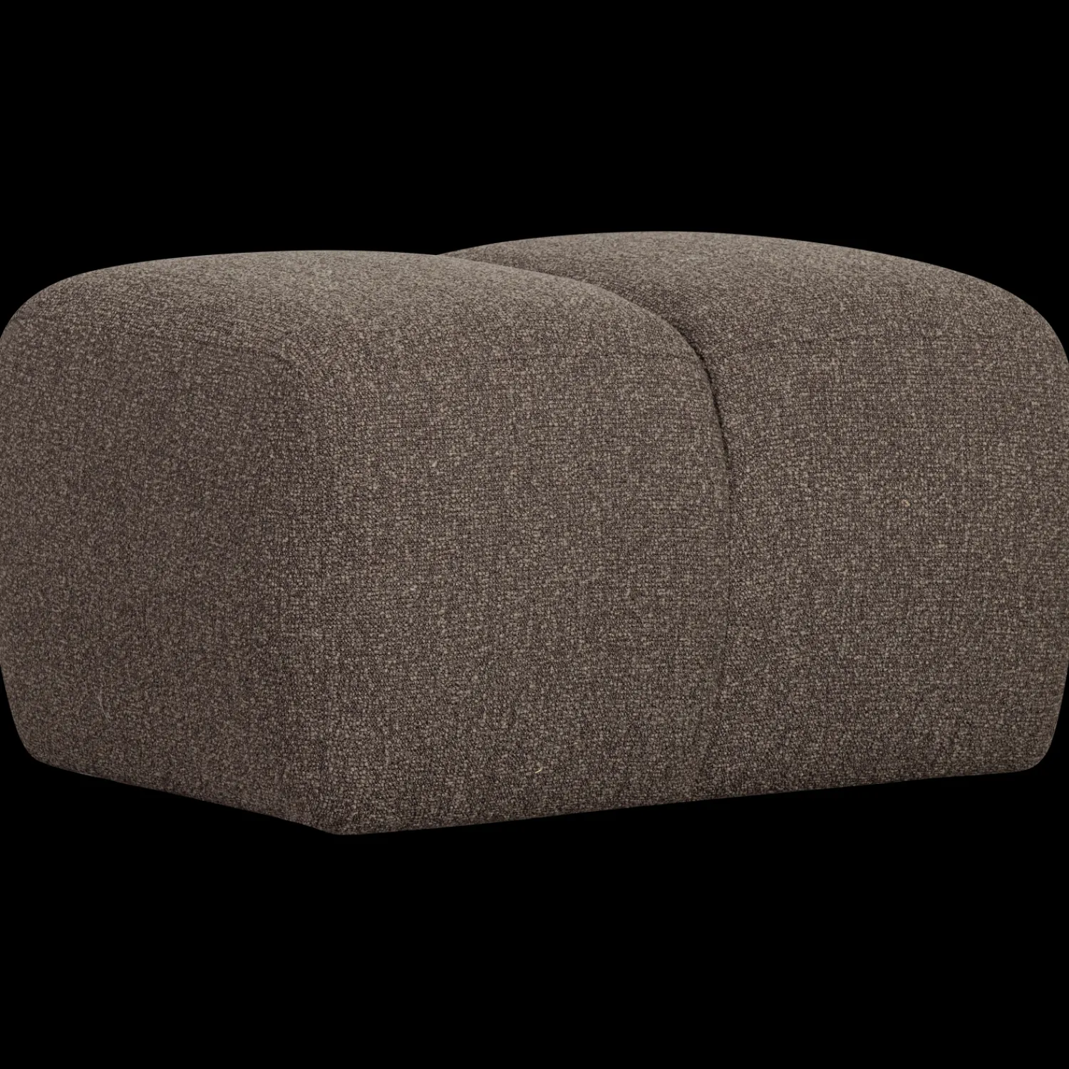 Hockers|Poefs-WOOOD Mojo Bouclé Poef Brown Melange