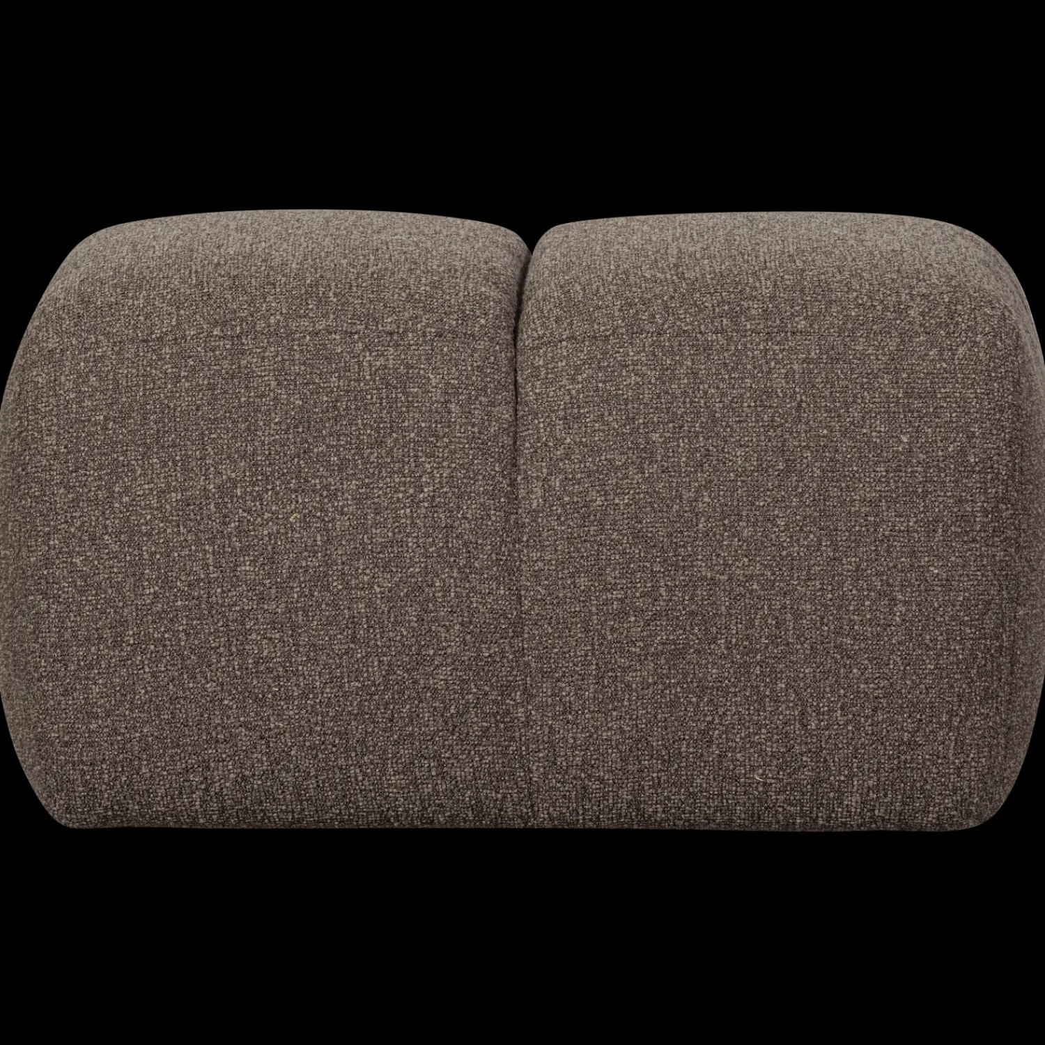 Hockers|Poefs-WOOOD Mojo Bouclé Poef Brown Melange