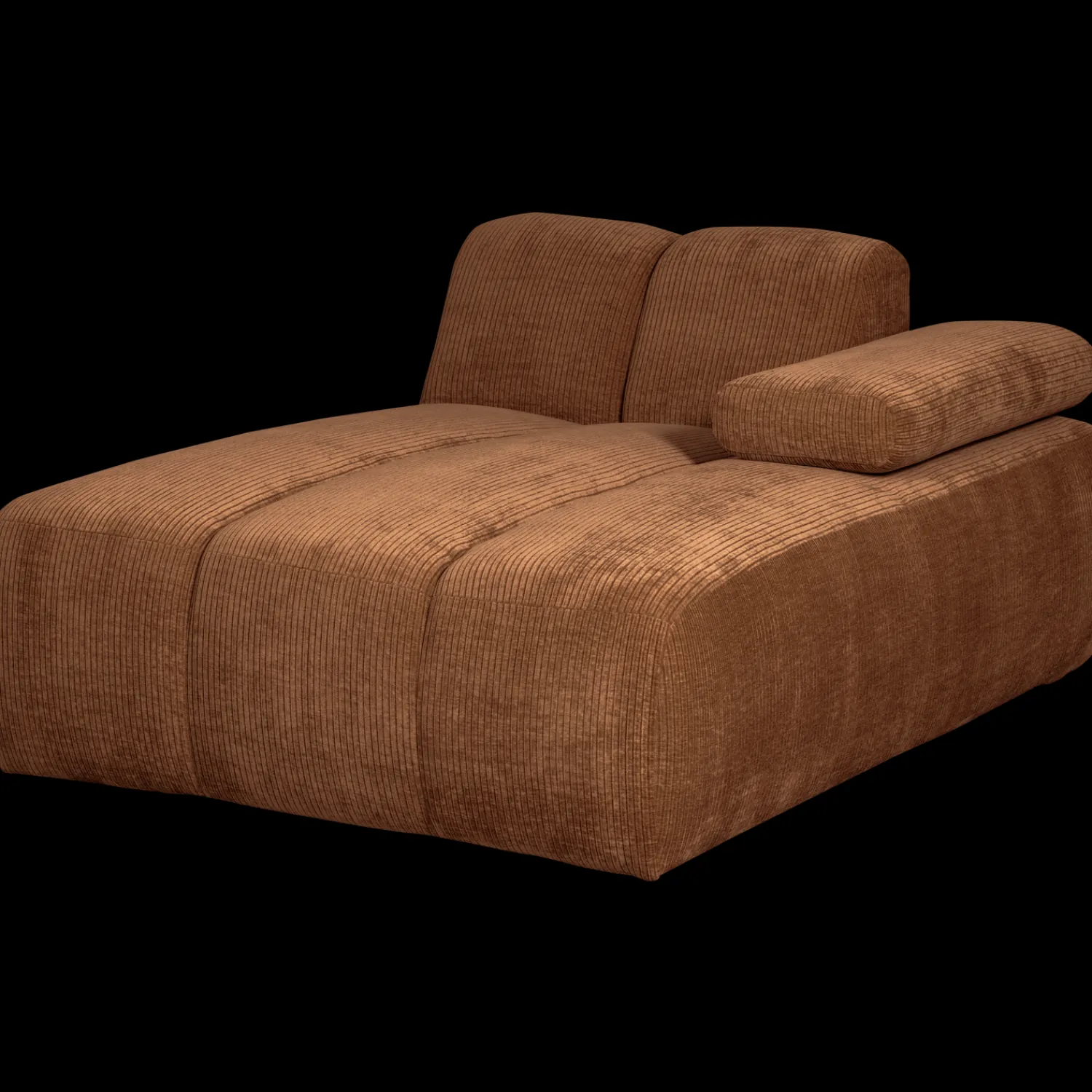 Elementenbanken-WOOOD Mojo Rib Chaise Longue Rust Brown Melange