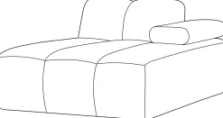 Elementenbanken-WOOOD Mojo Rib Chaise Longue Rust Brown Melange
