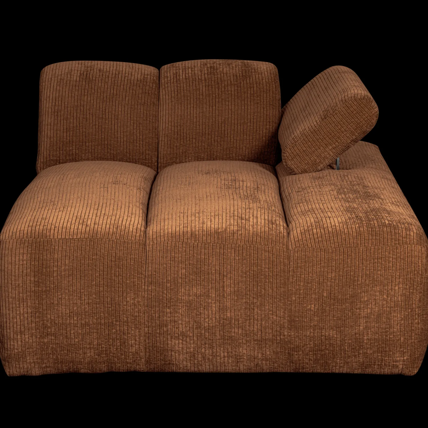 Elementenbanken-WOOOD Mojo Rib Chaise Longue Rust Brown Melange