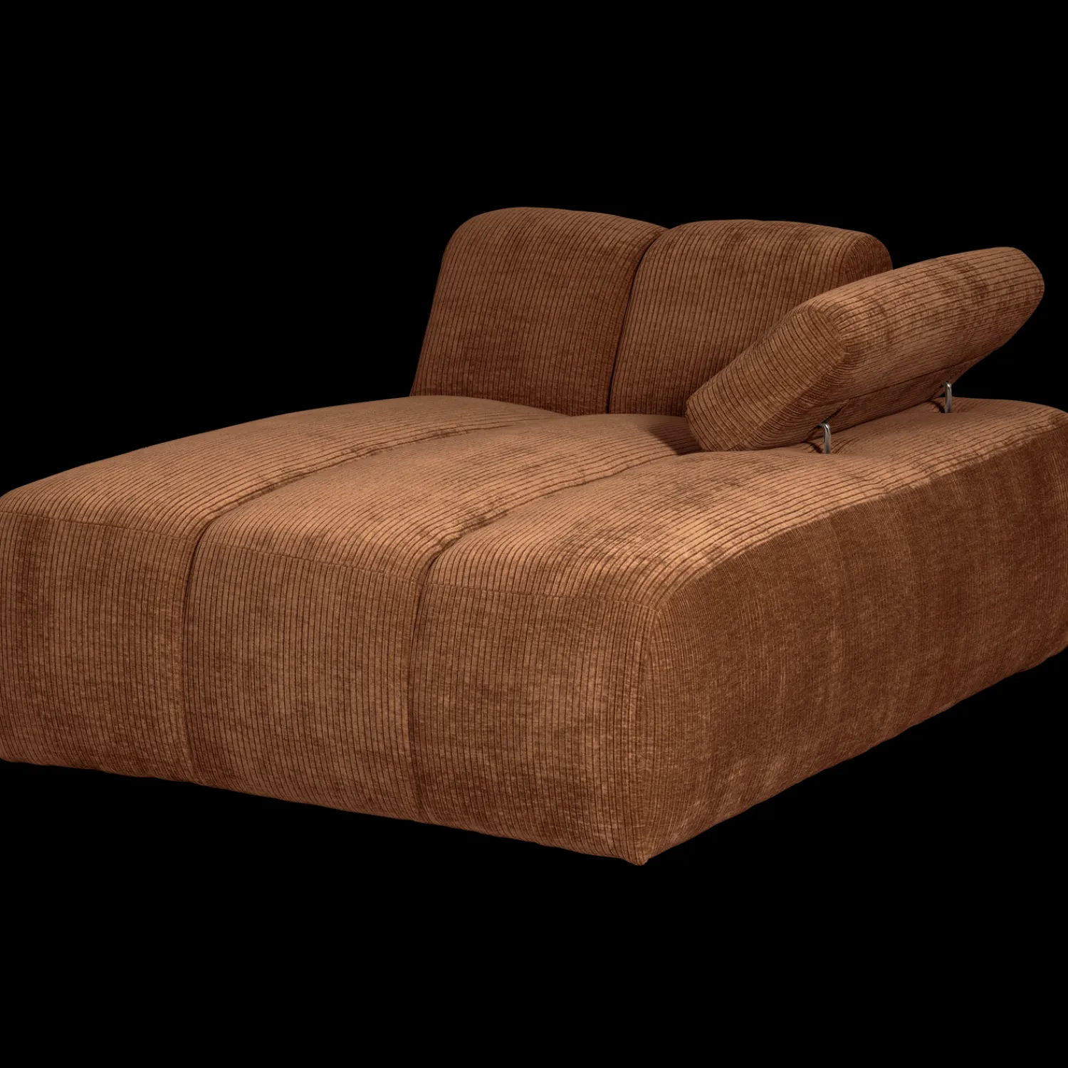 Elementenbanken-WOOOD Mojo Rib Chaise Longue Rust Brown Melange