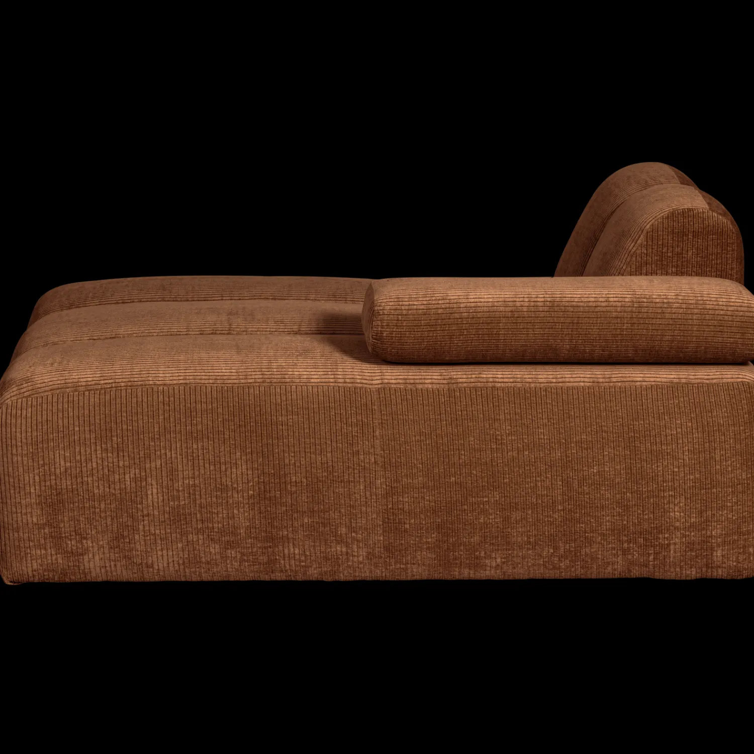Elementenbanken-WOOOD Mojo Rib Chaise Longue Rust Brown Melange