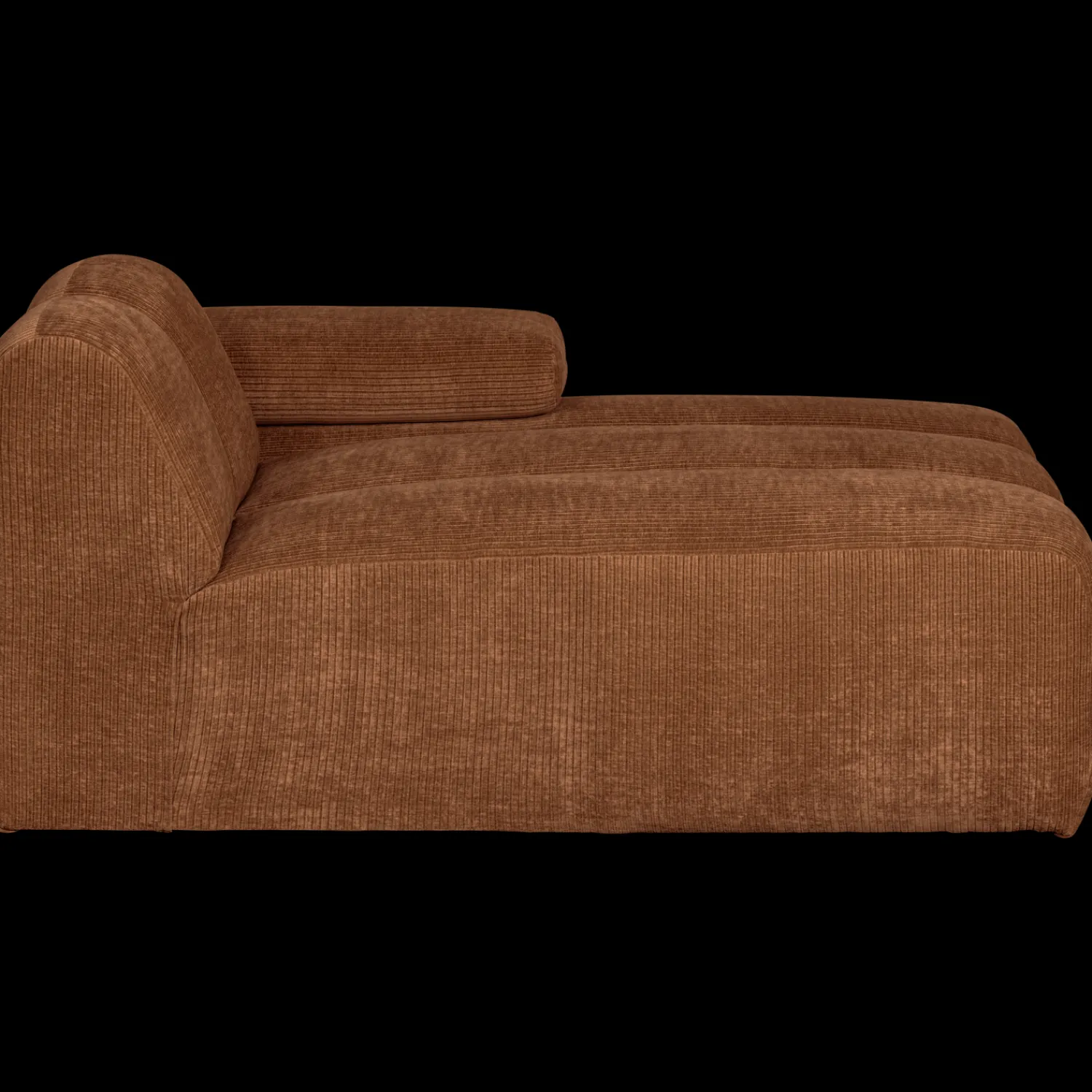 Elementenbanken-WOOOD Mojo Rib Chaise Longue Rust Brown Melange
