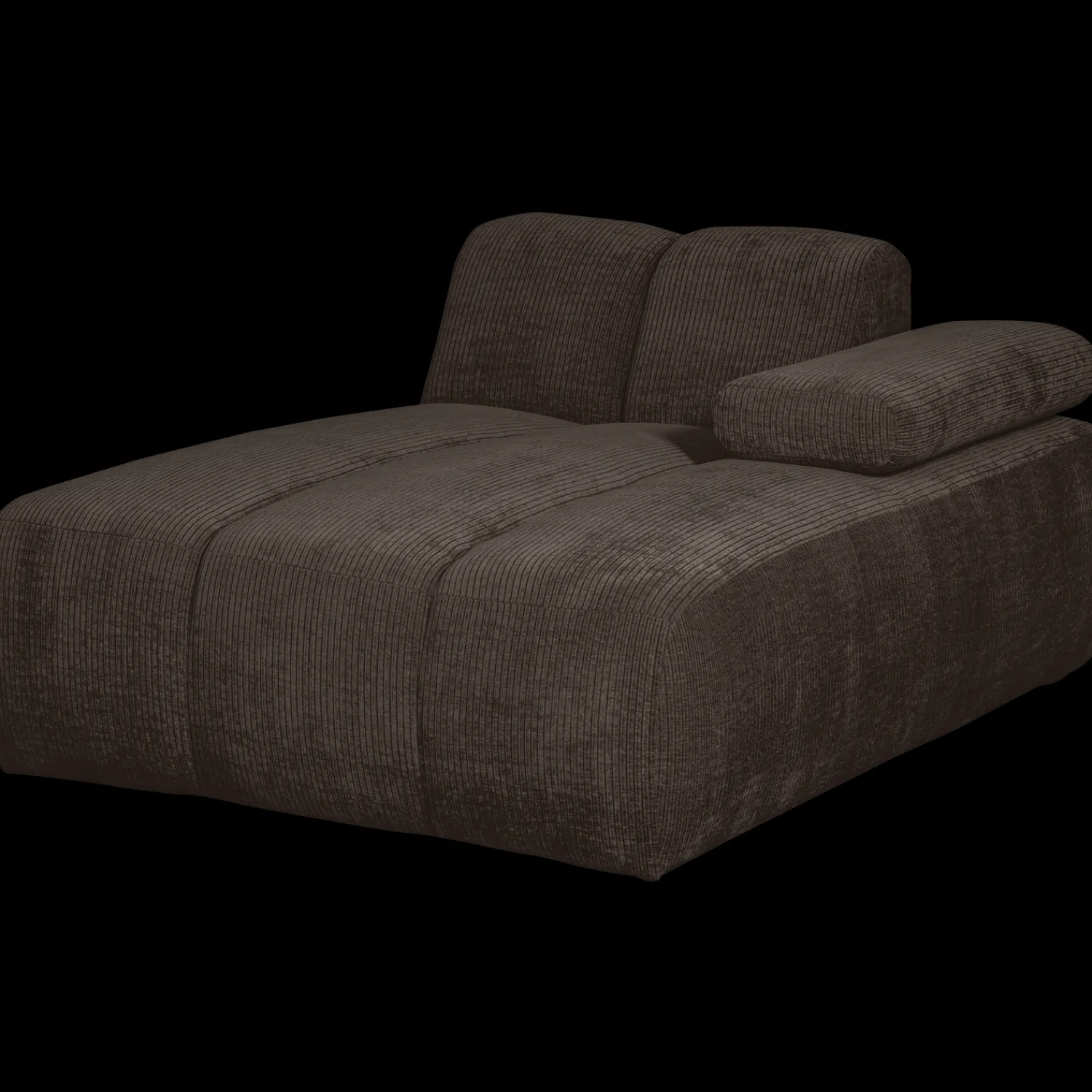 Elementenbanken-WOOOD Mojo Rib Chaise Longue Brown