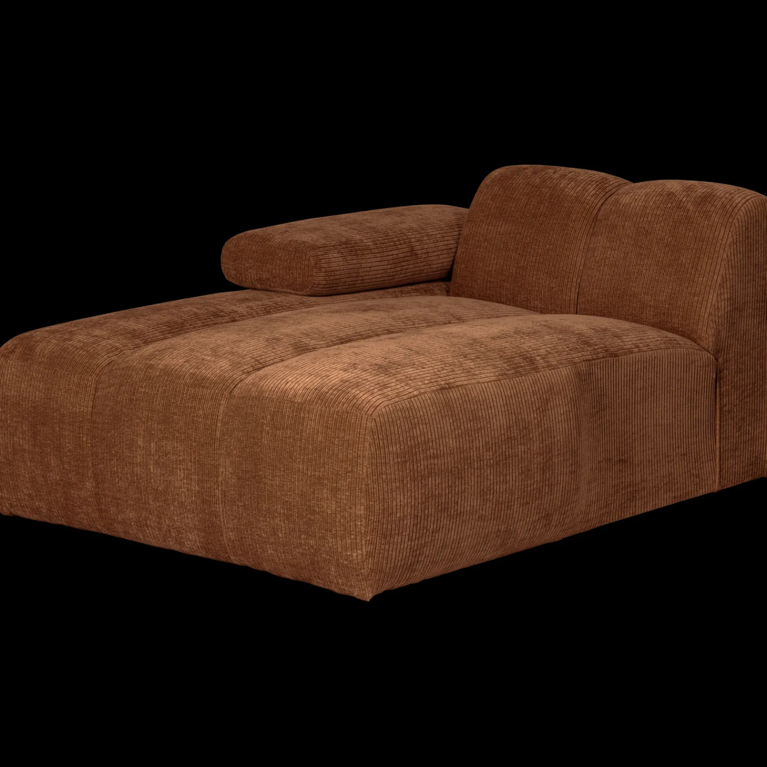 Elementenbanken-WOOOD Mojo Rib Chaise Longue Rust Brown