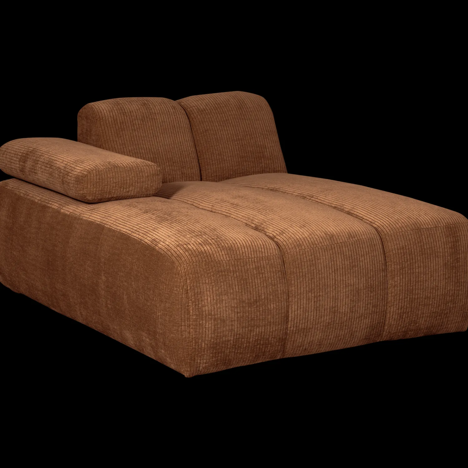 Elementenbanken-WOOOD Mojo Rib Chaise Longue Rust Brown