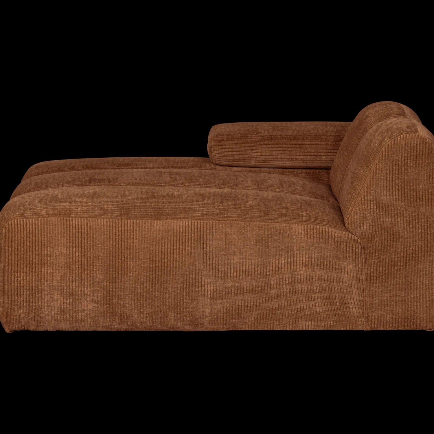 Elementenbanken-WOOOD Mojo Rib Chaise Longue Rust Brown