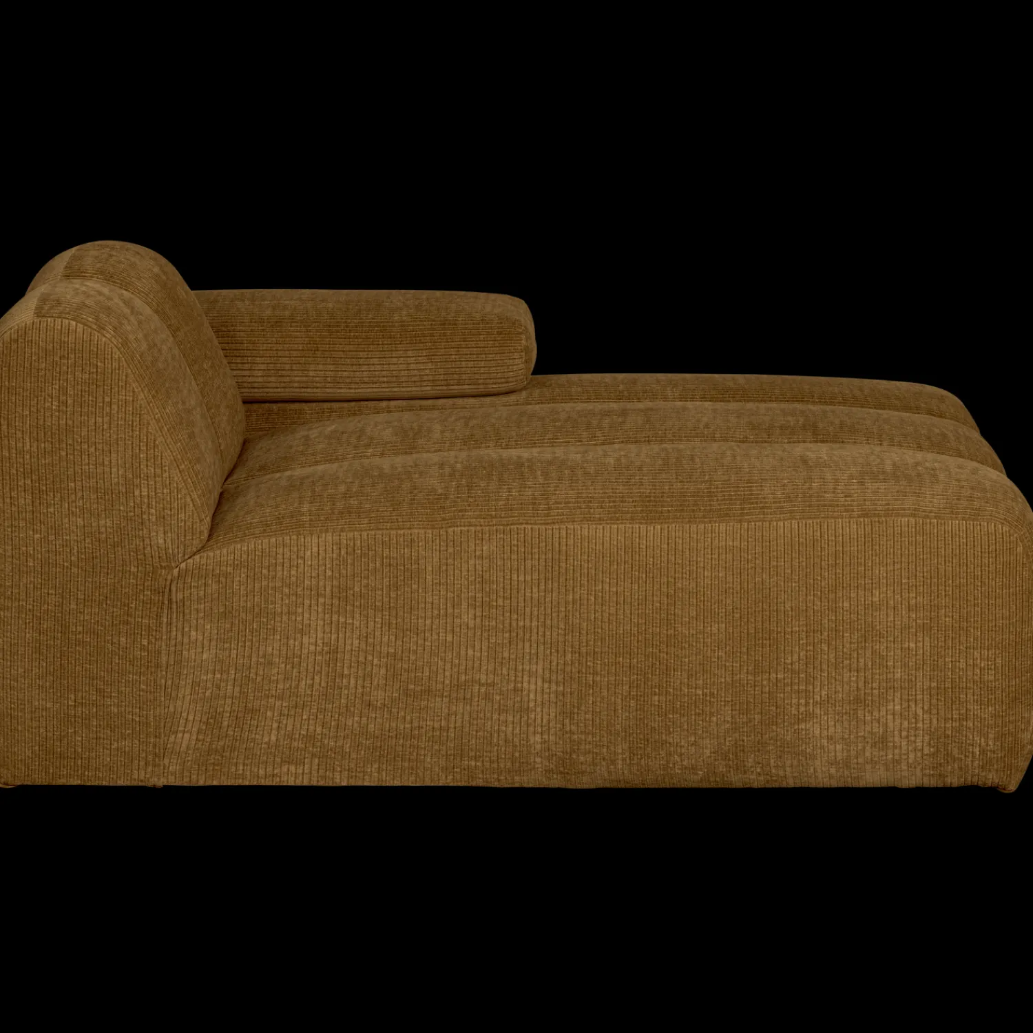 Elementenbanken-WOOOD Mojo Rib Chaise Longue Honey Yellow