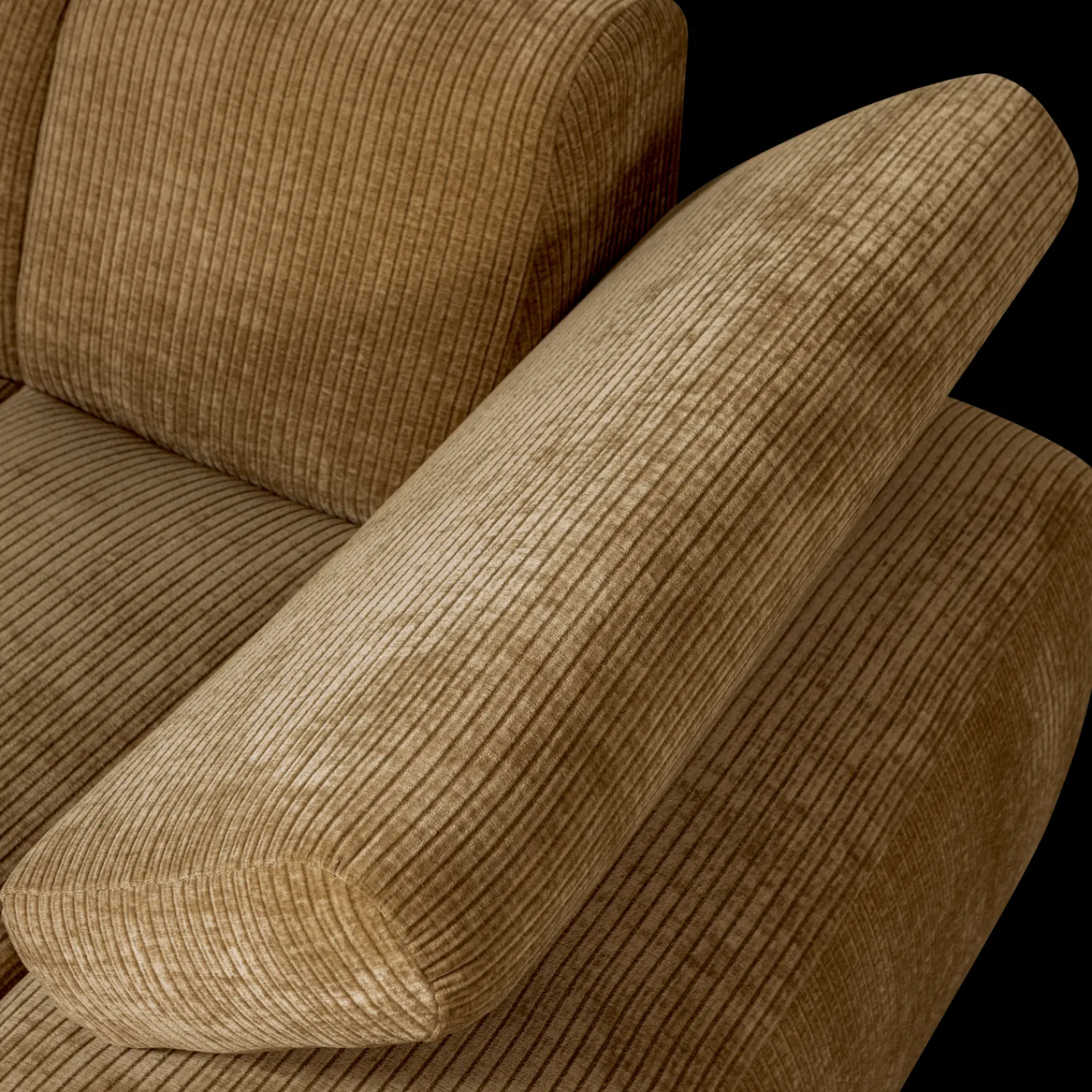 Elementenbanken-WOOOD Mojo Rib Chaise Longue Honey Yellow