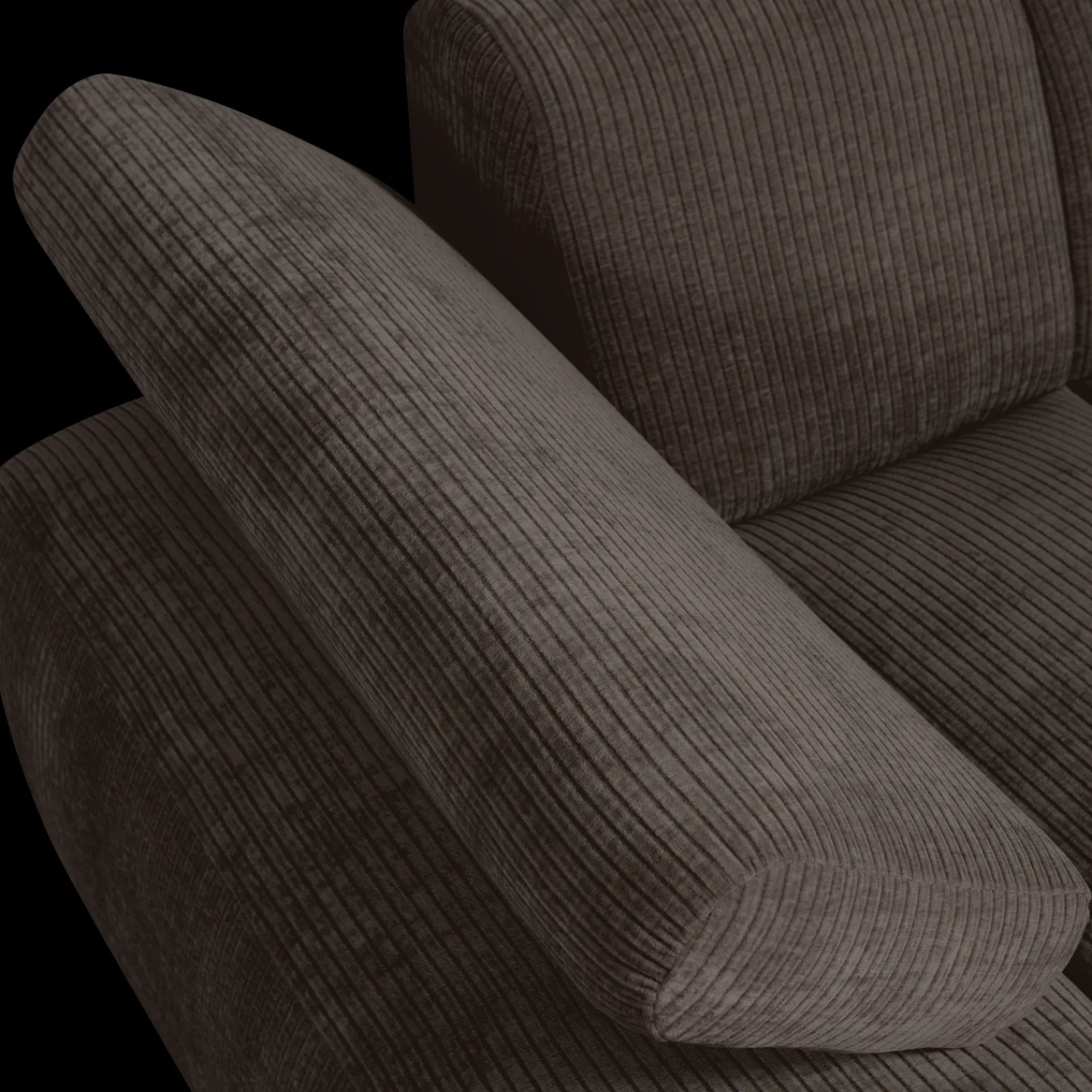 Elementenbanken-WOOOD Mojo Rib Chaise Longue Brown