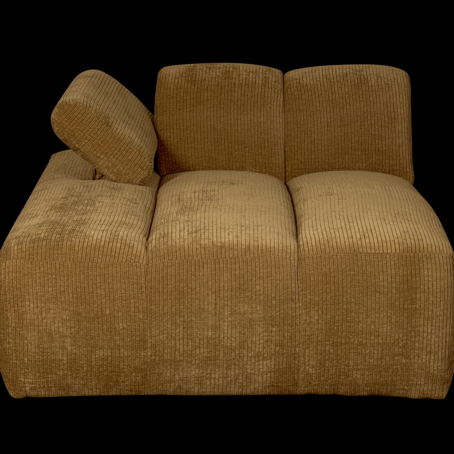 Elementenbanken-WOOOD Mojo Rib Chaise Longue Honey Yellow