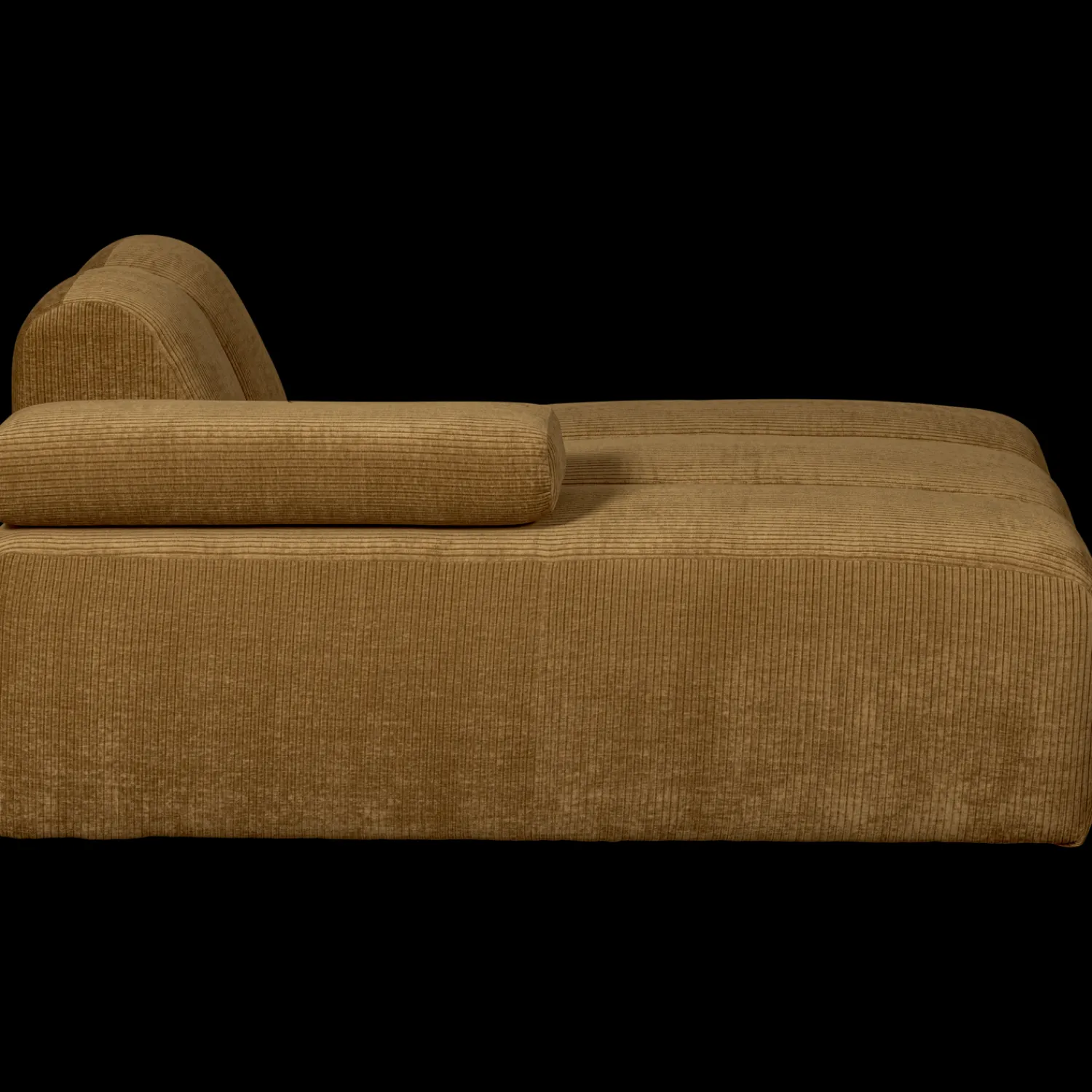 Elementenbanken-WOOOD Mojo Rib Chaise Longue Honey Yellow