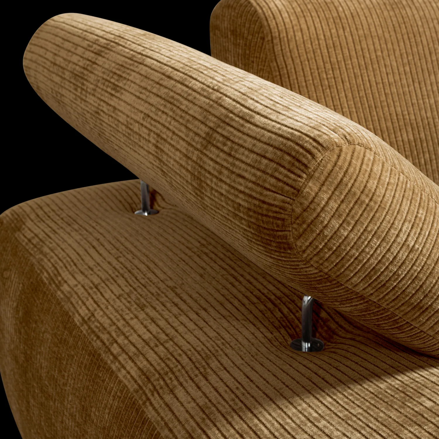 Elementenbanken-WOOOD Mojo Rib Chaise Longue Honey Yellow