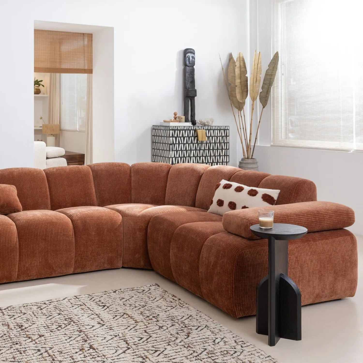 Elementenbanken-WOOOD Mojo Rib Elementenbank Rust Brown