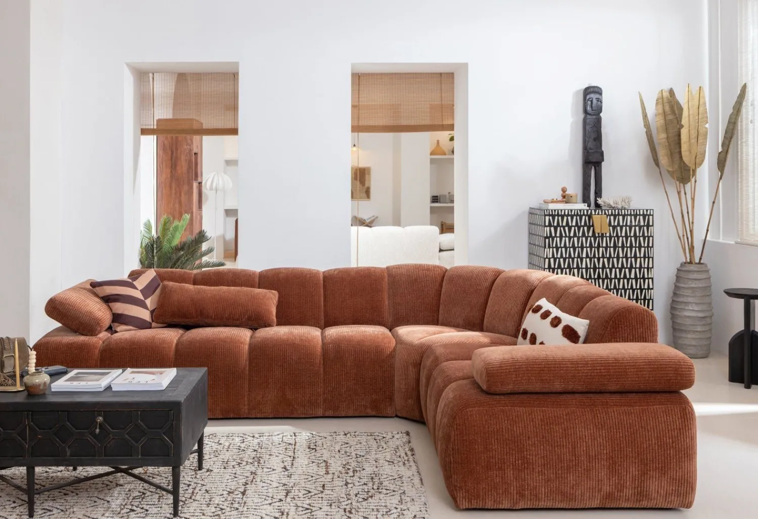 Elementenbanken-WOOOD Mojo Rib Elementenbank Rust Brown