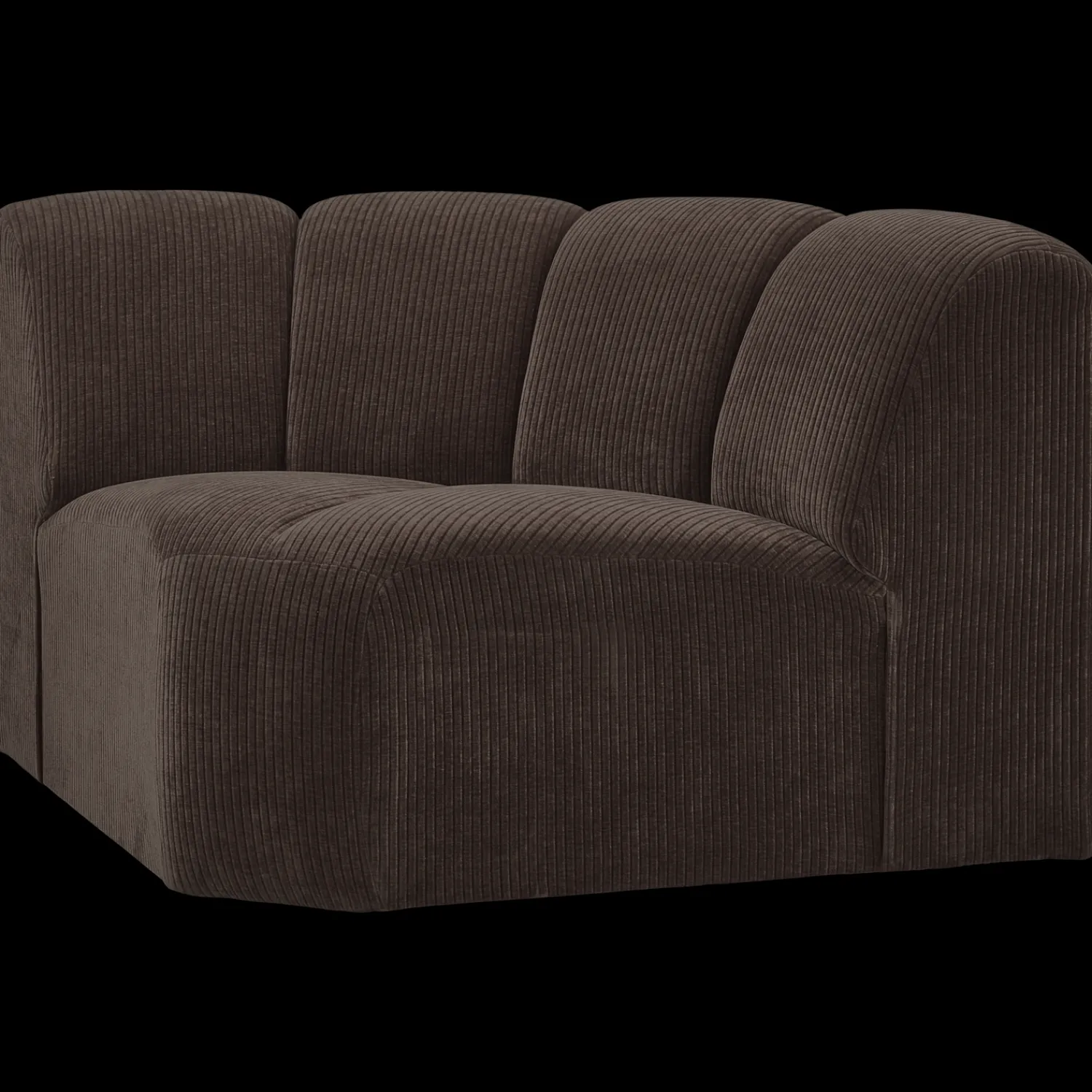 Elementenbanken-WOOOD Mojo Rib Hoek Elementenbank Brown