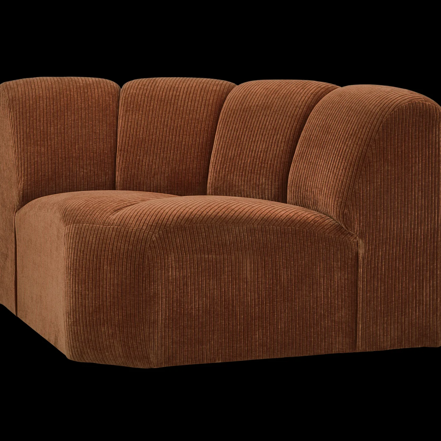 Elementenbanken-WOOOD Mojo Rib Hoek Elementenbank Rust Brown