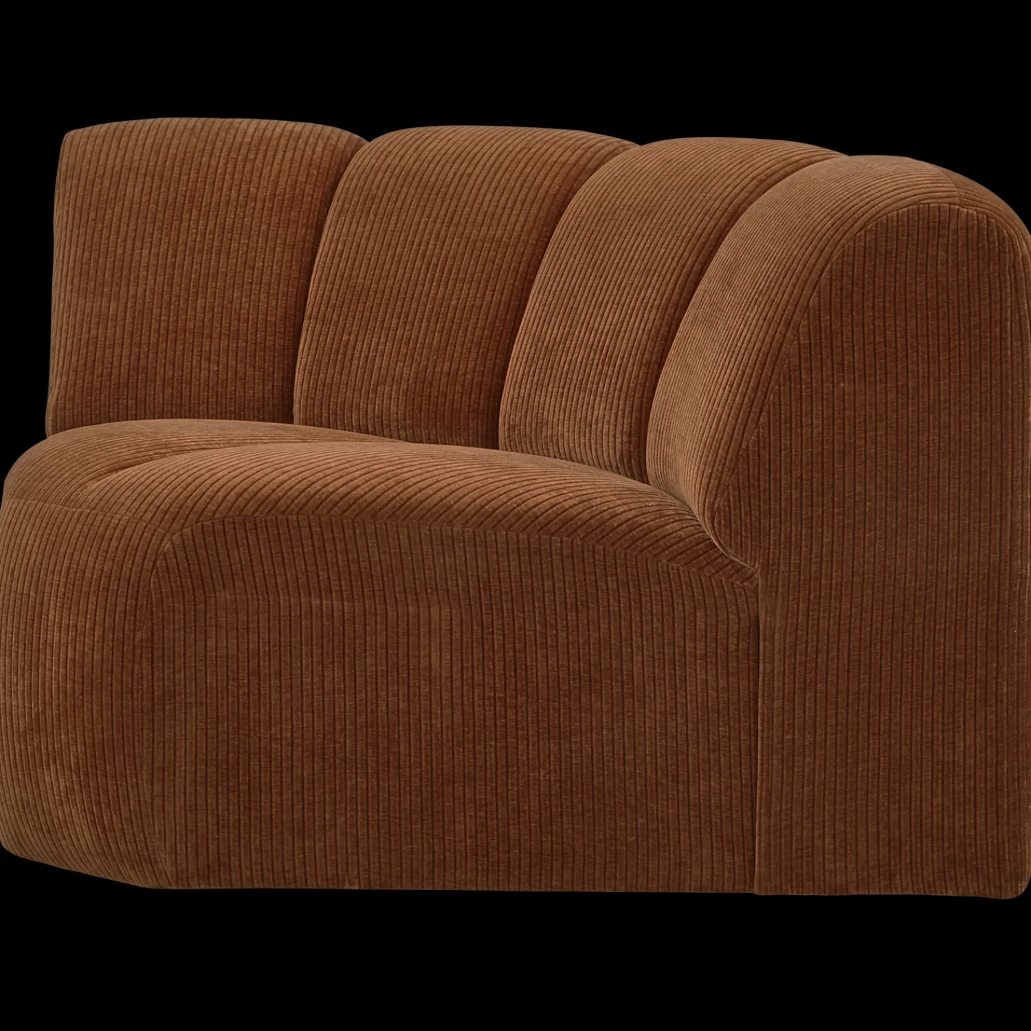 Elementenbanken-WOOOD Mojo Rib Hoek Elementenbank Rust Brown