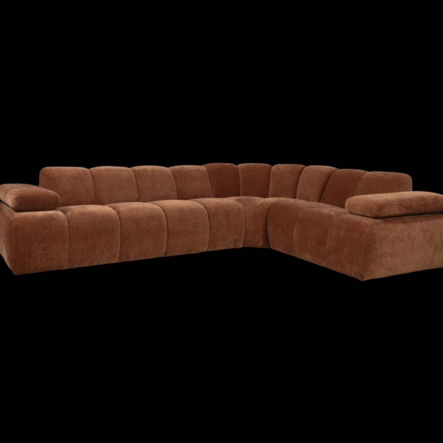 Hoekbanken-WOOOD Mojo Rib Hoekbank Rust Brown