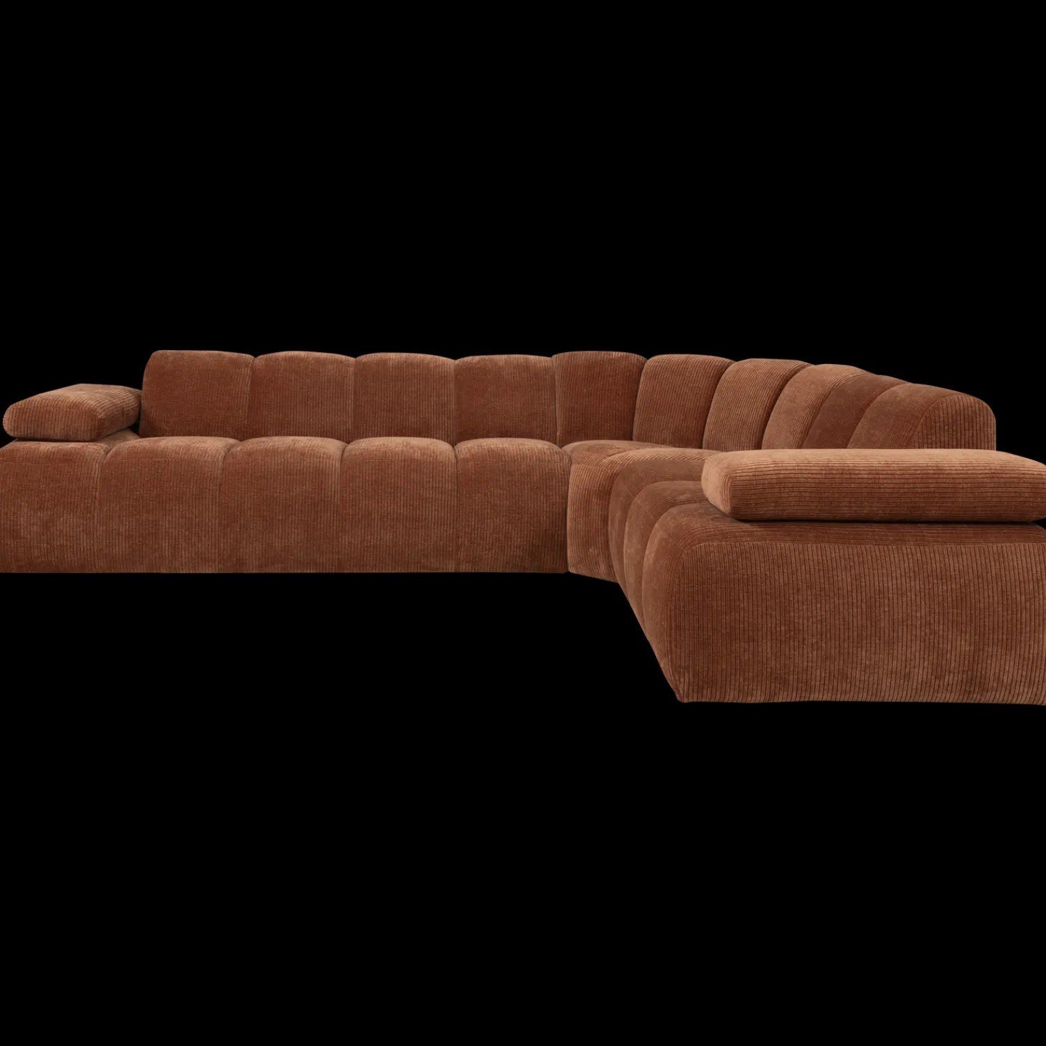 Hoekbanken-WOOOD Mojo Rib Hoekbank Rust Brown