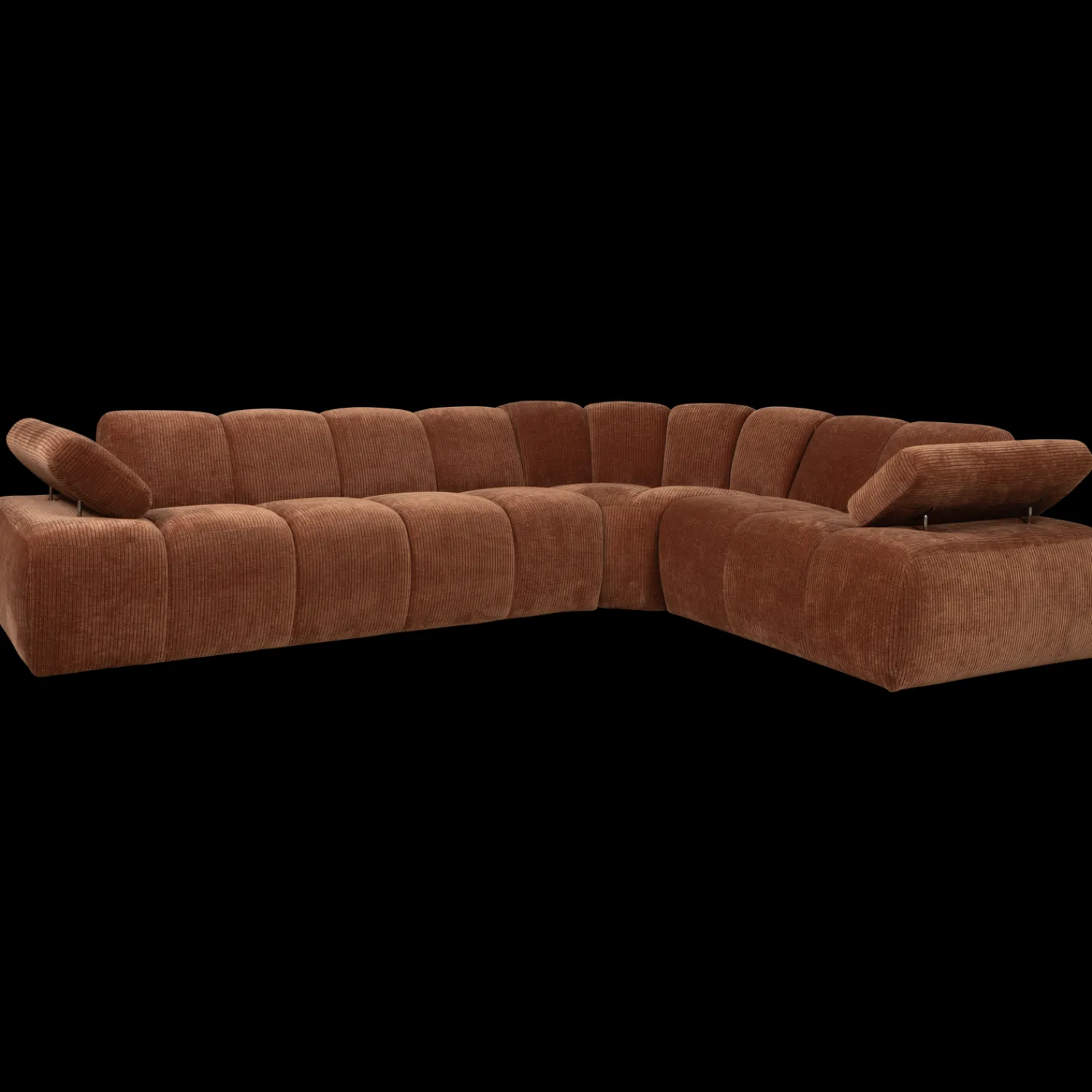 Hoekbanken-WOOOD Mojo Rib Hoekbank Rust Brown
