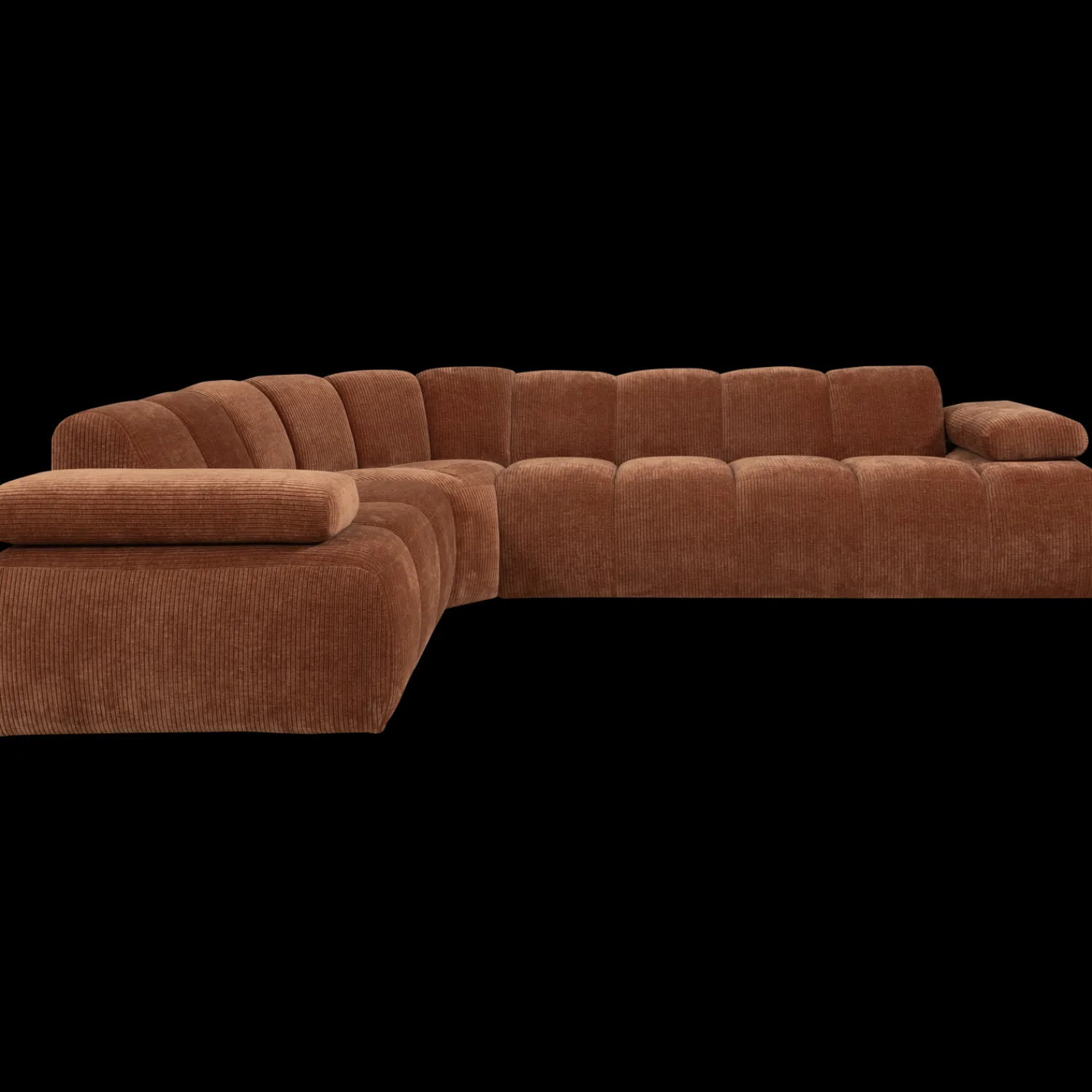 Hoekbanken-WOOOD Mojo Rib Hoekbank Rust Brown