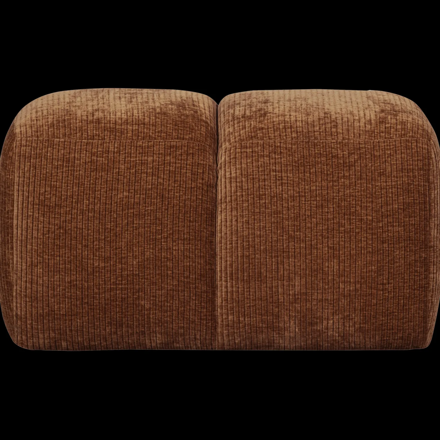 Hockers|Poefs-WOOOD Mojo Rib Poef Rust Brown