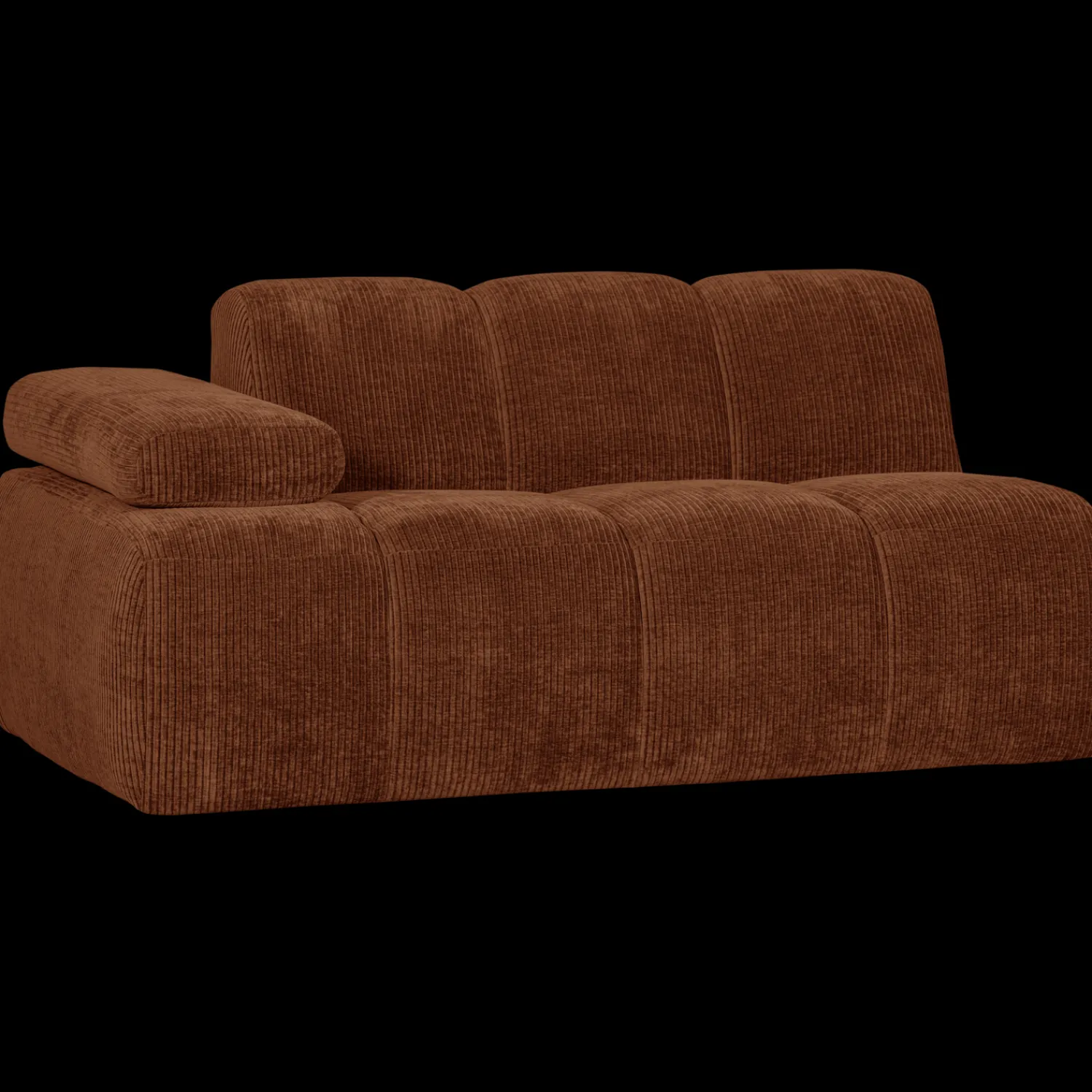 Zitbanken-WOOOD Mojo Rib Zitbank Rust Brown