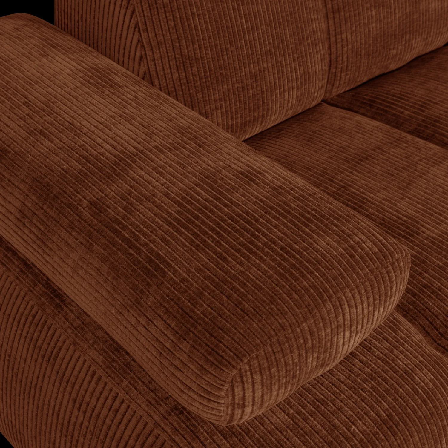 Zitbanken-WOOOD Mojo Rib Zitbank Rust Brown