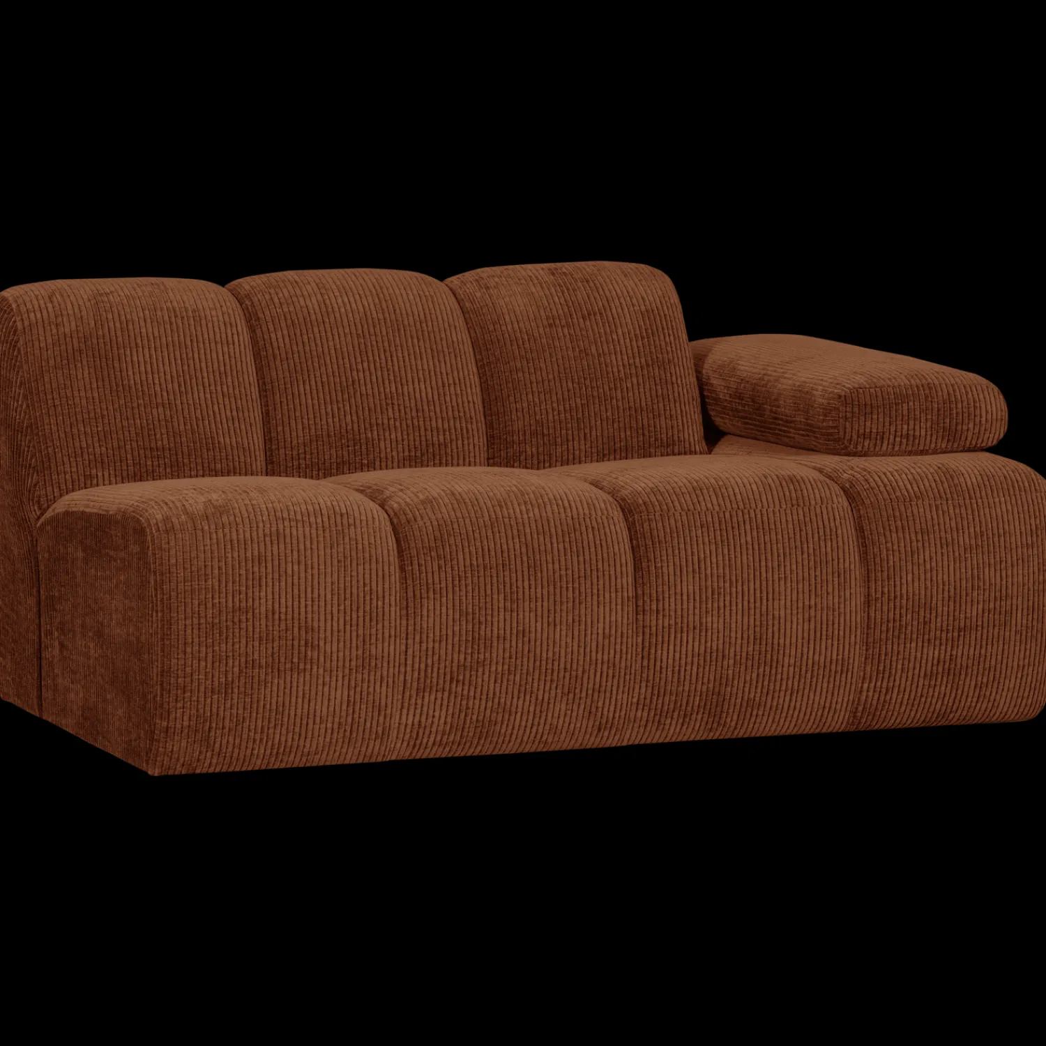 Zitbanken-WOOOD Mojo Rib Zitbank Rust Brown