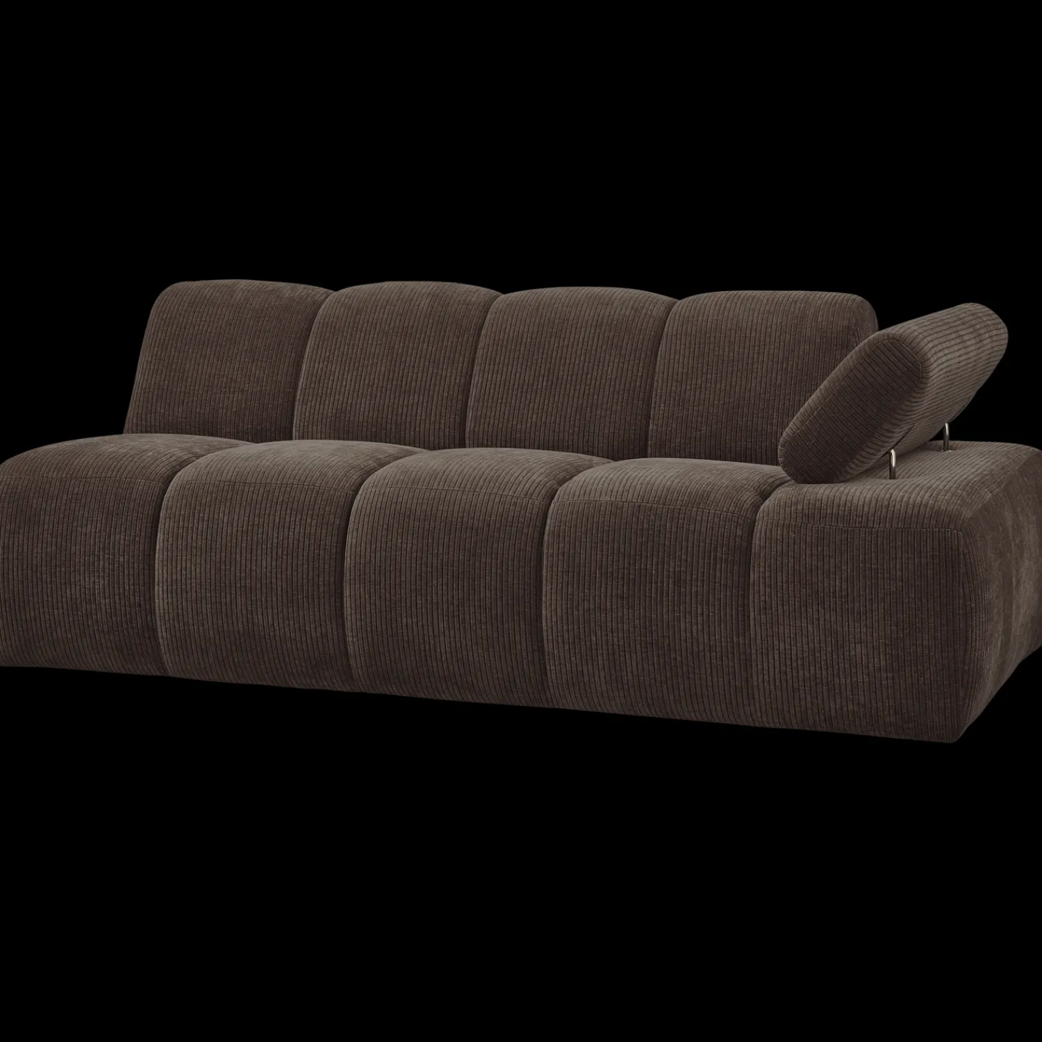 Zitbanken-WOOOD Mojo Rib 2-Zitsbank Brown