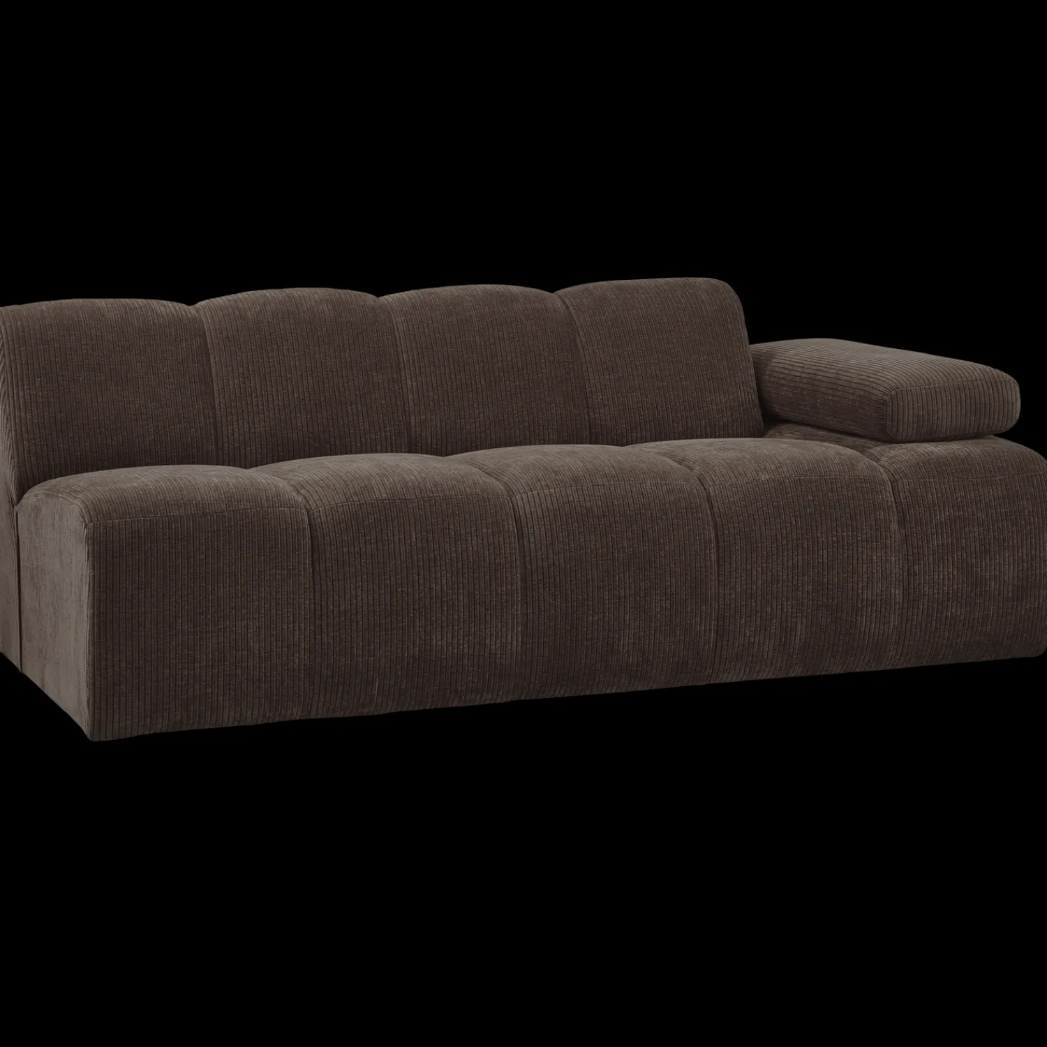 Zitbanken-WOOOD Mojo Rib 2-Zitsbank Brown