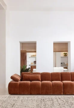 Zitbanken-WOOOD Mojo Rib 2-Zitsbank Rust Brown