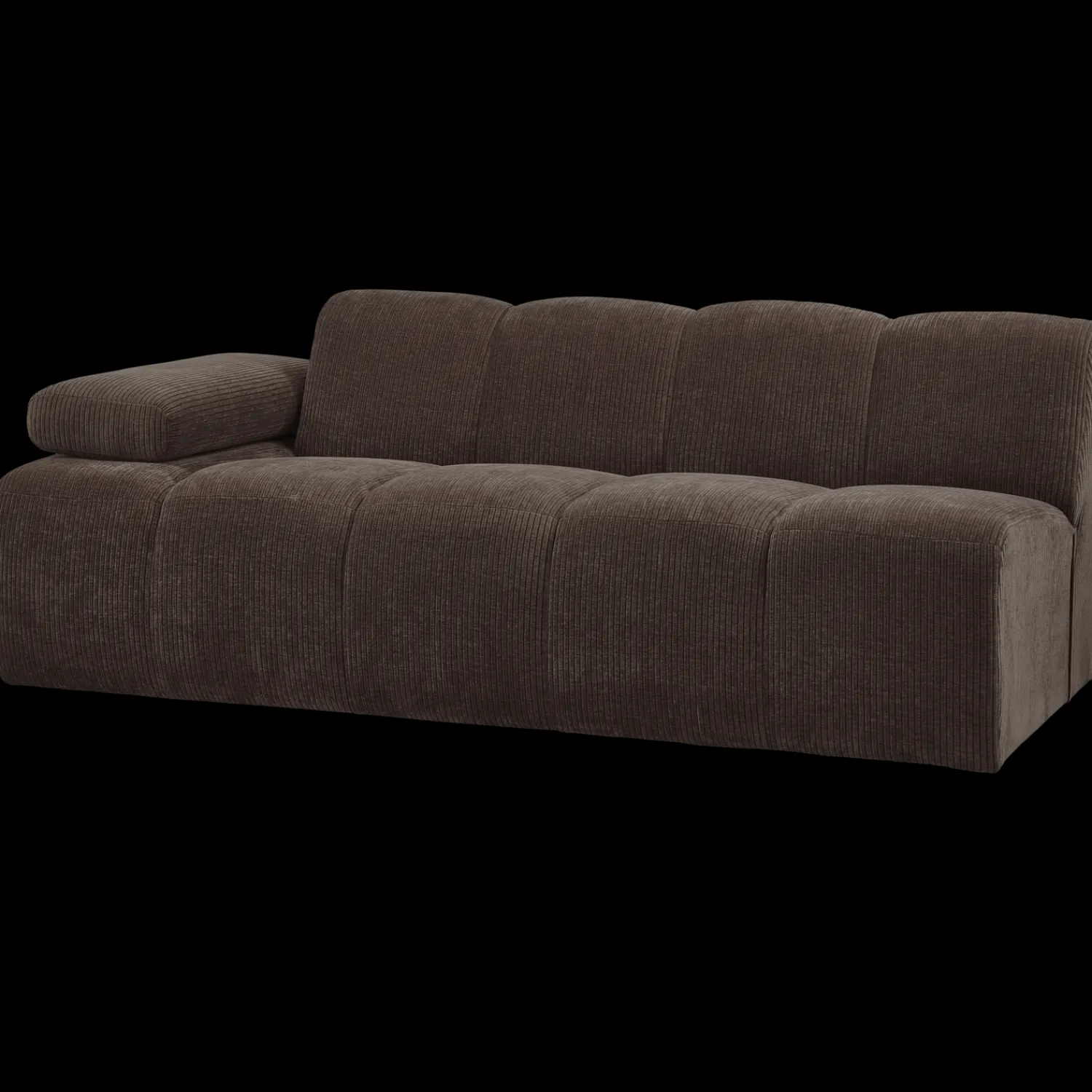 Zitbanken-WOOOD Mojo Rib 2-Zitsbank Brown
