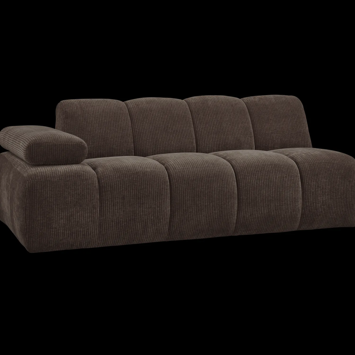 Zitbanken-WOOOD Mojo Rib 2-Zitsbank Brown