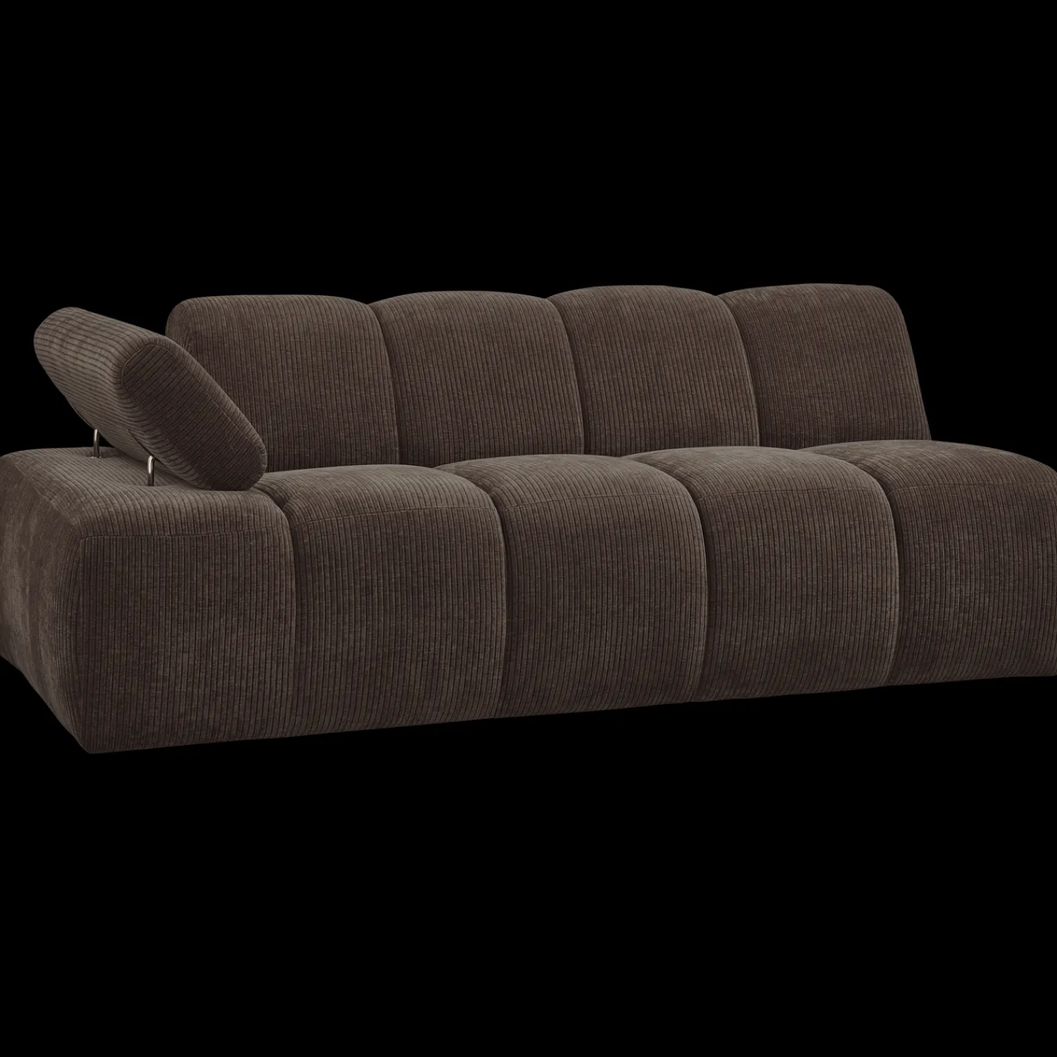 Zitbanken-WOOOD Mojo Rib 2-Zitsbank Brown