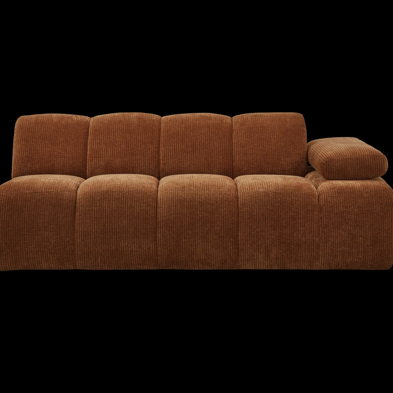Zitbanken-WOOOD Mojo Rib 2-Zitsbank Rust Brown