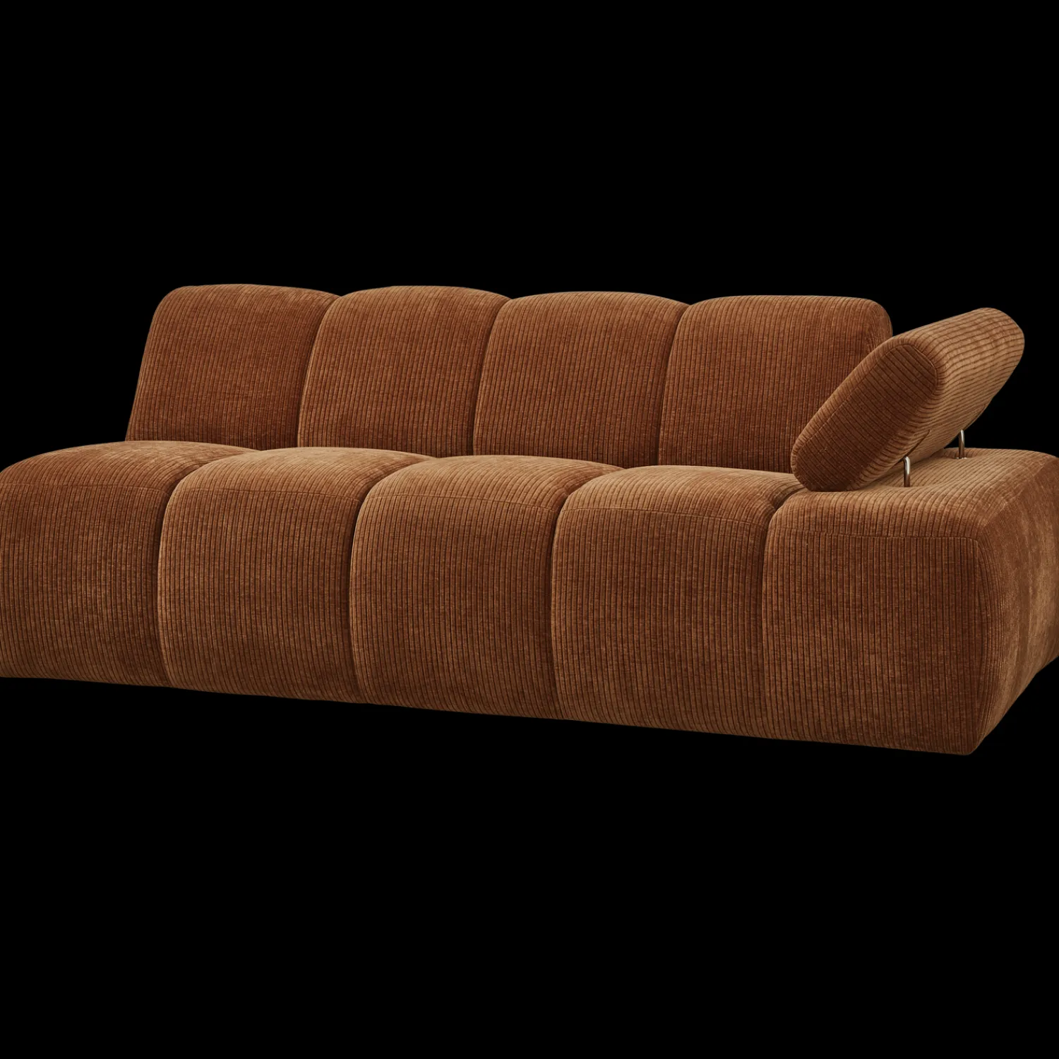 Zitbanken-WOOOD Mojo Rib 2-Zitsbank Rust Brown