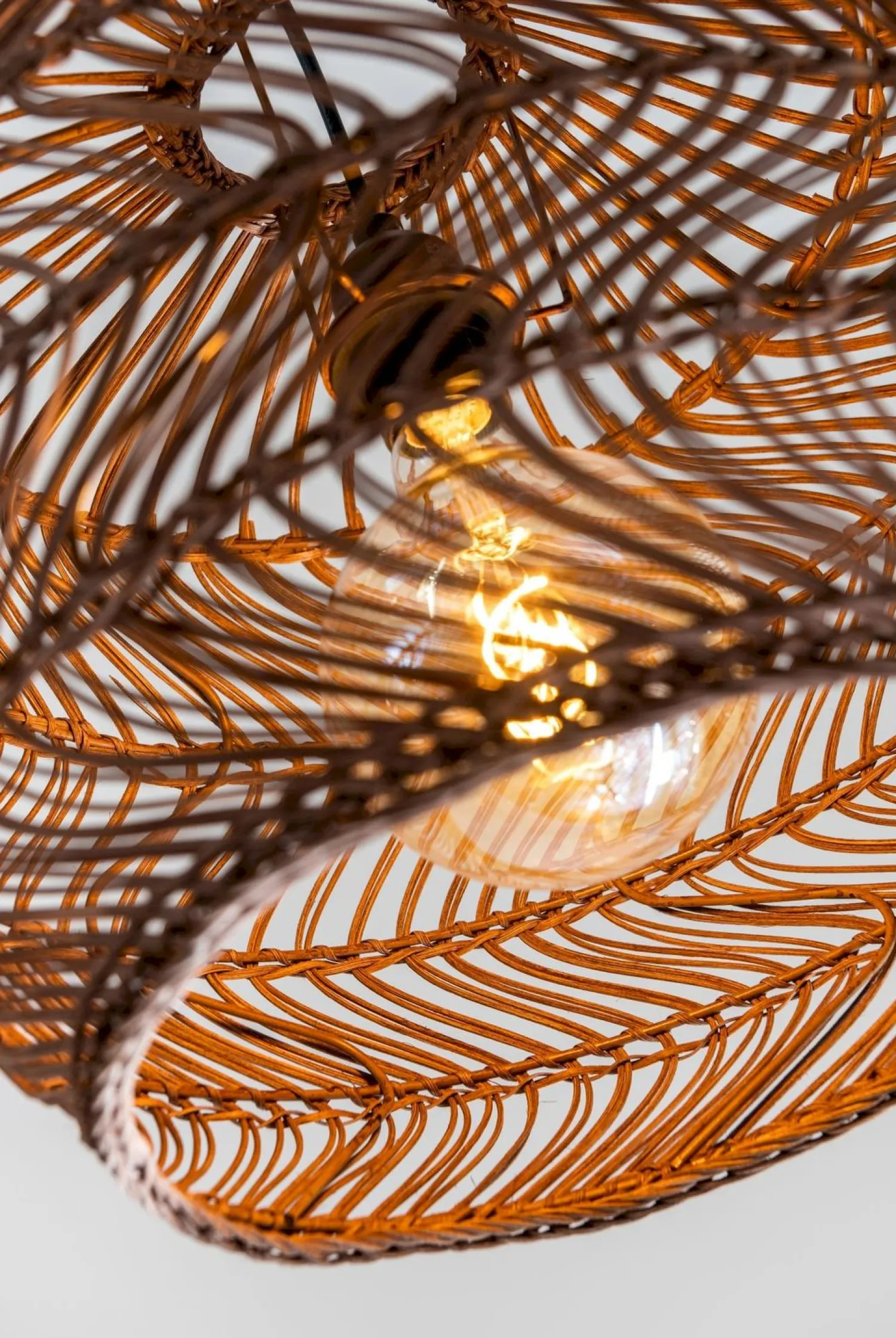 Hanglampen|Hanglampen-Lucide Moloko Hanglamp Okergeel, Bruin